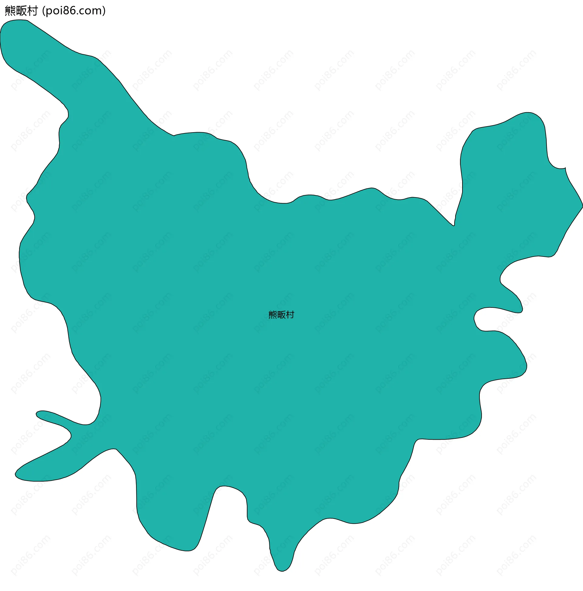 熊畈村边界地图