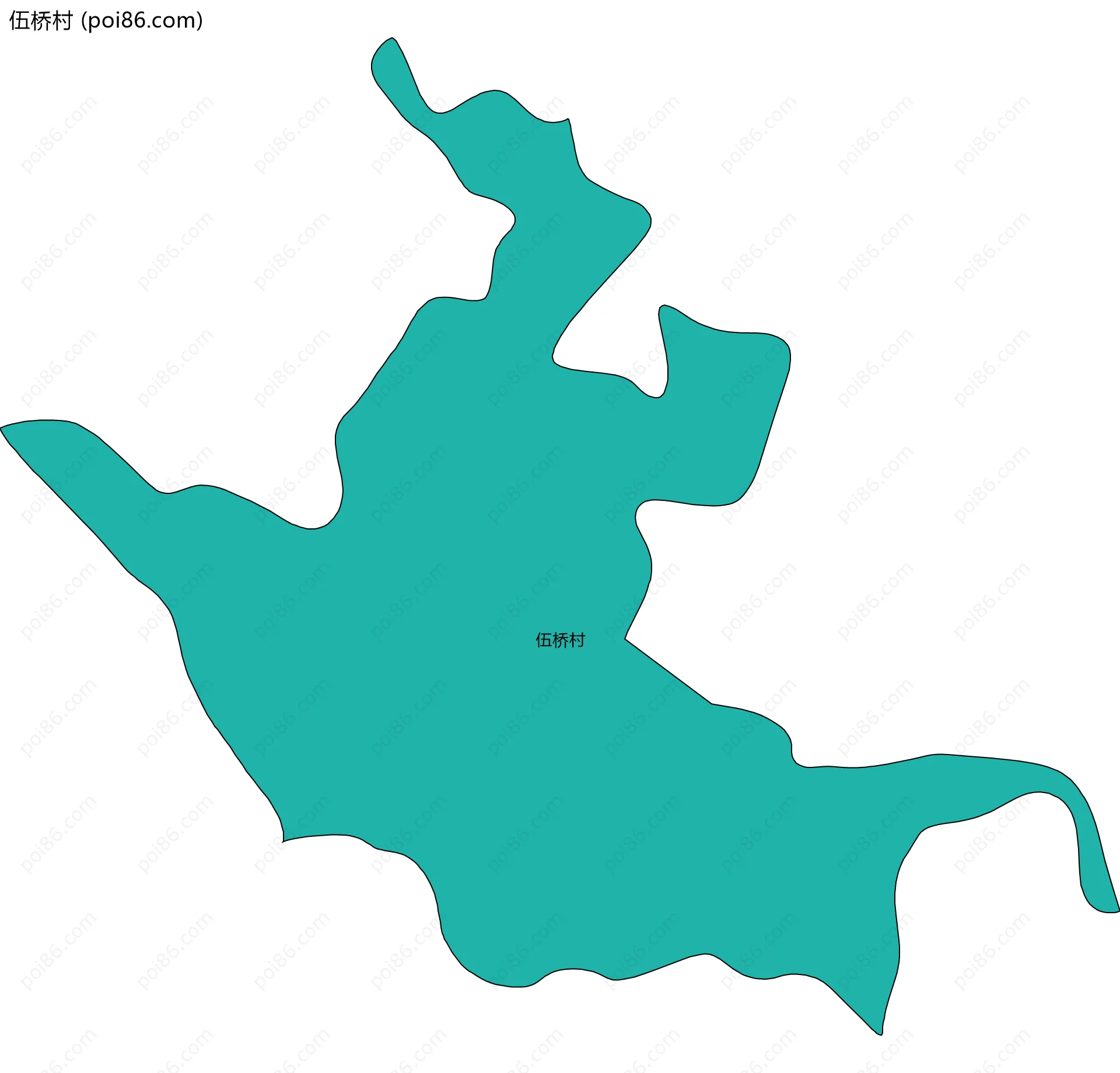 伍桥村边界地图