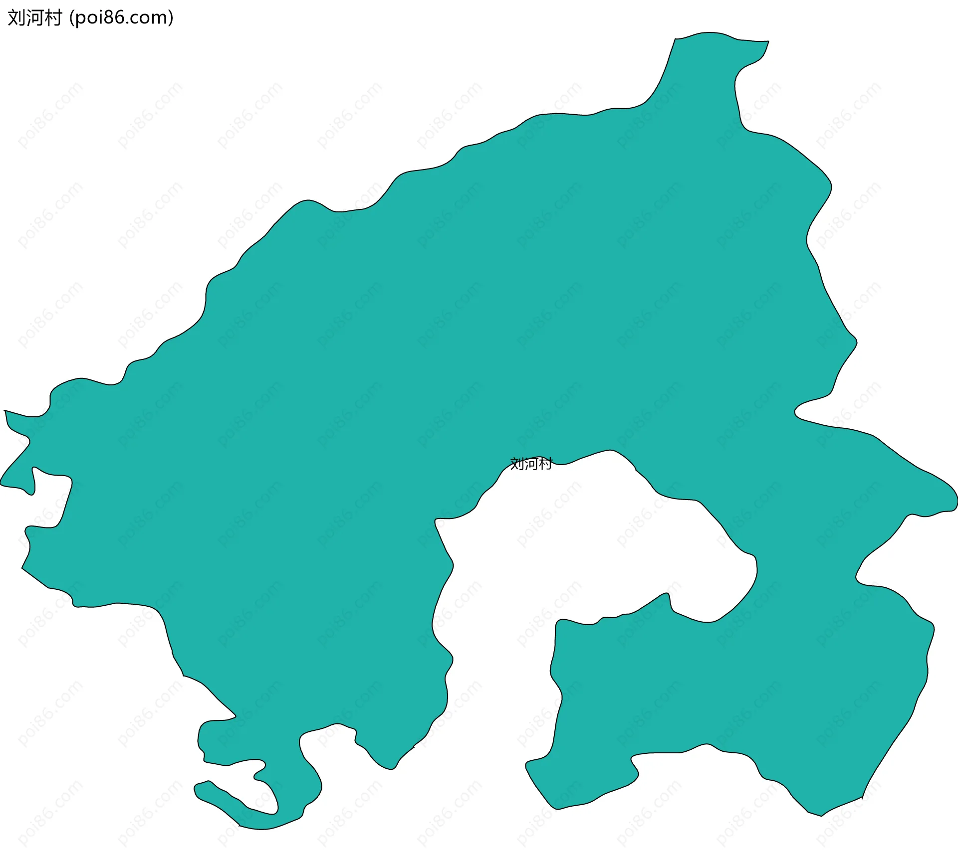 刘河村边界地图