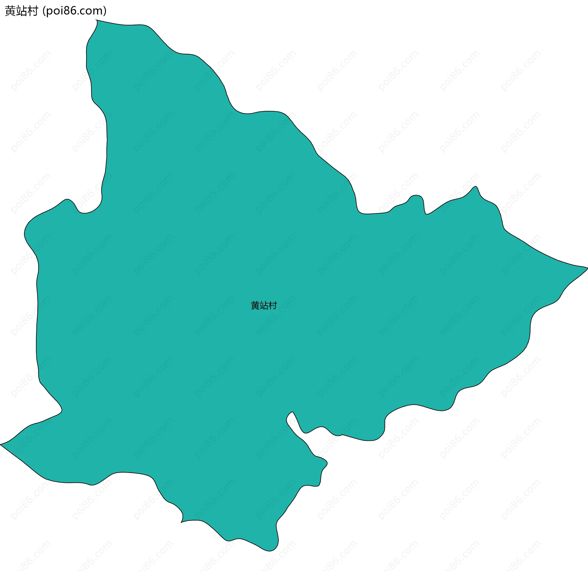 黄站村边界地图