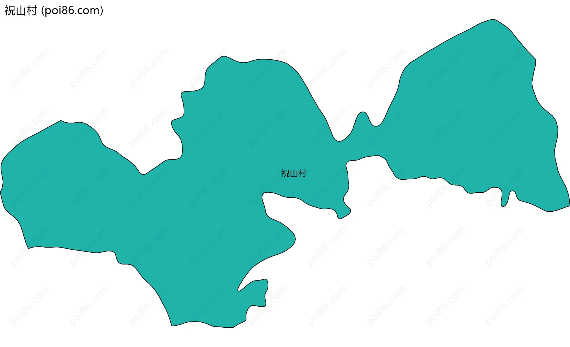 祝山村边界地图