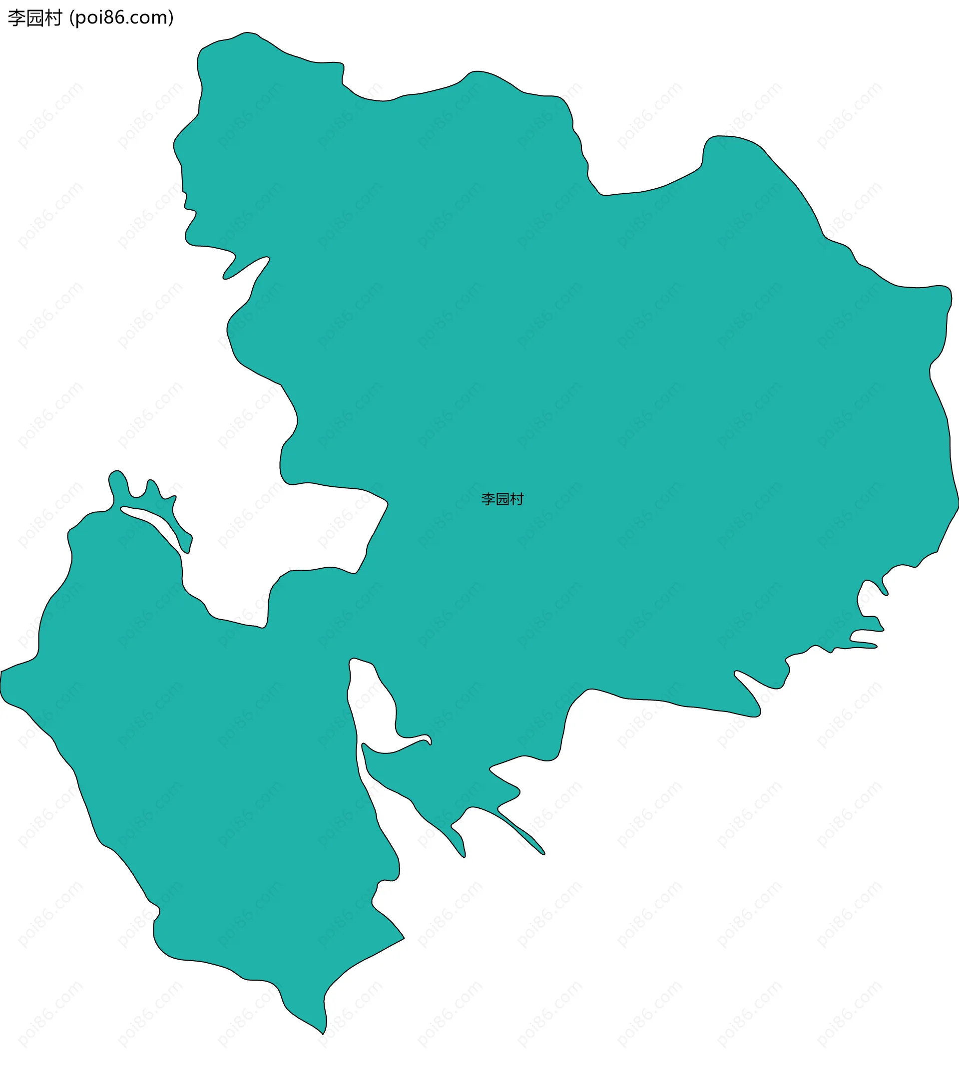 李园村边界地图