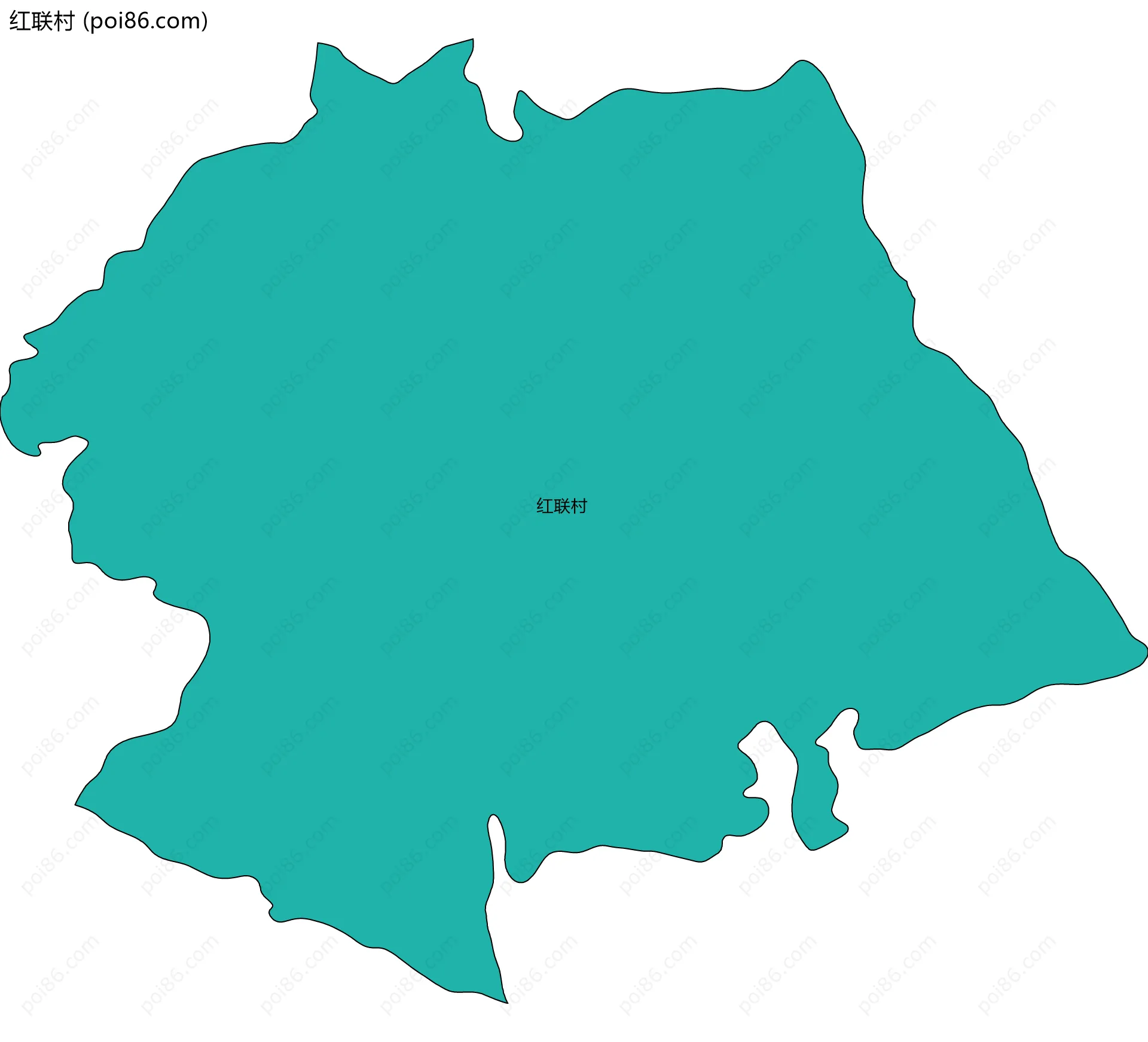 红联村边界地图