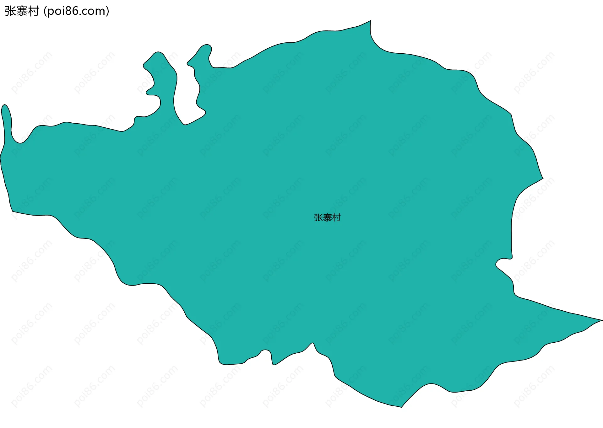 张寨村边界地图