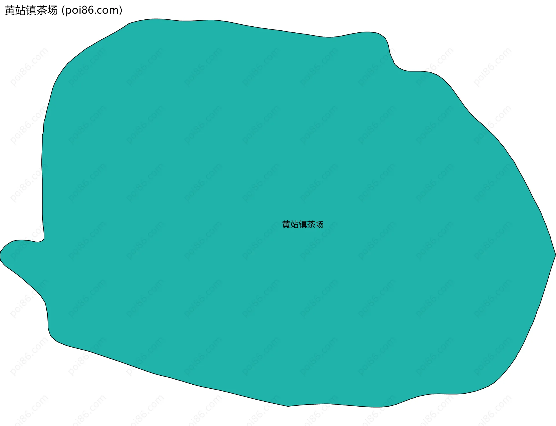 黄站镇茶场边界地图