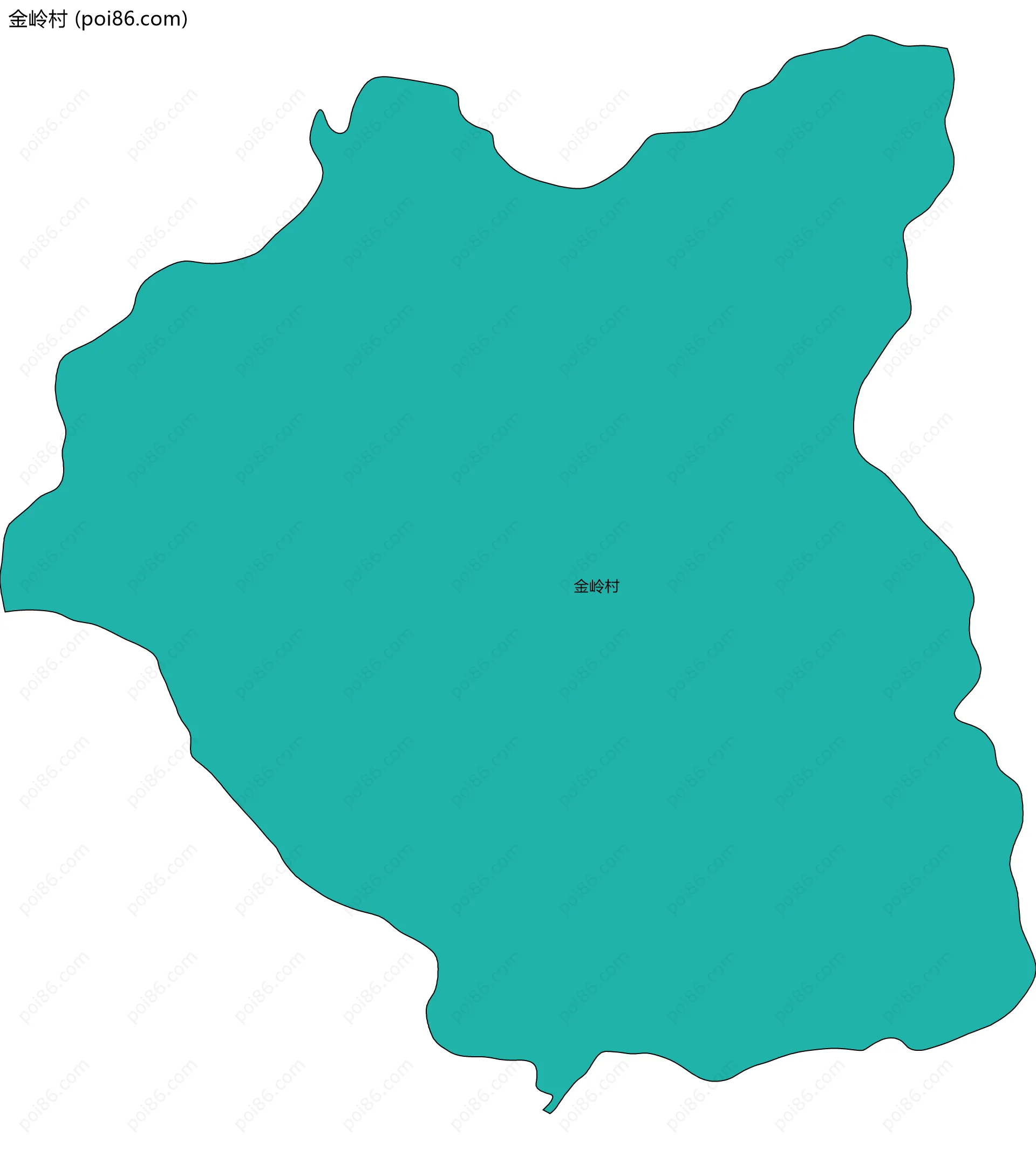 金岭村边界地图