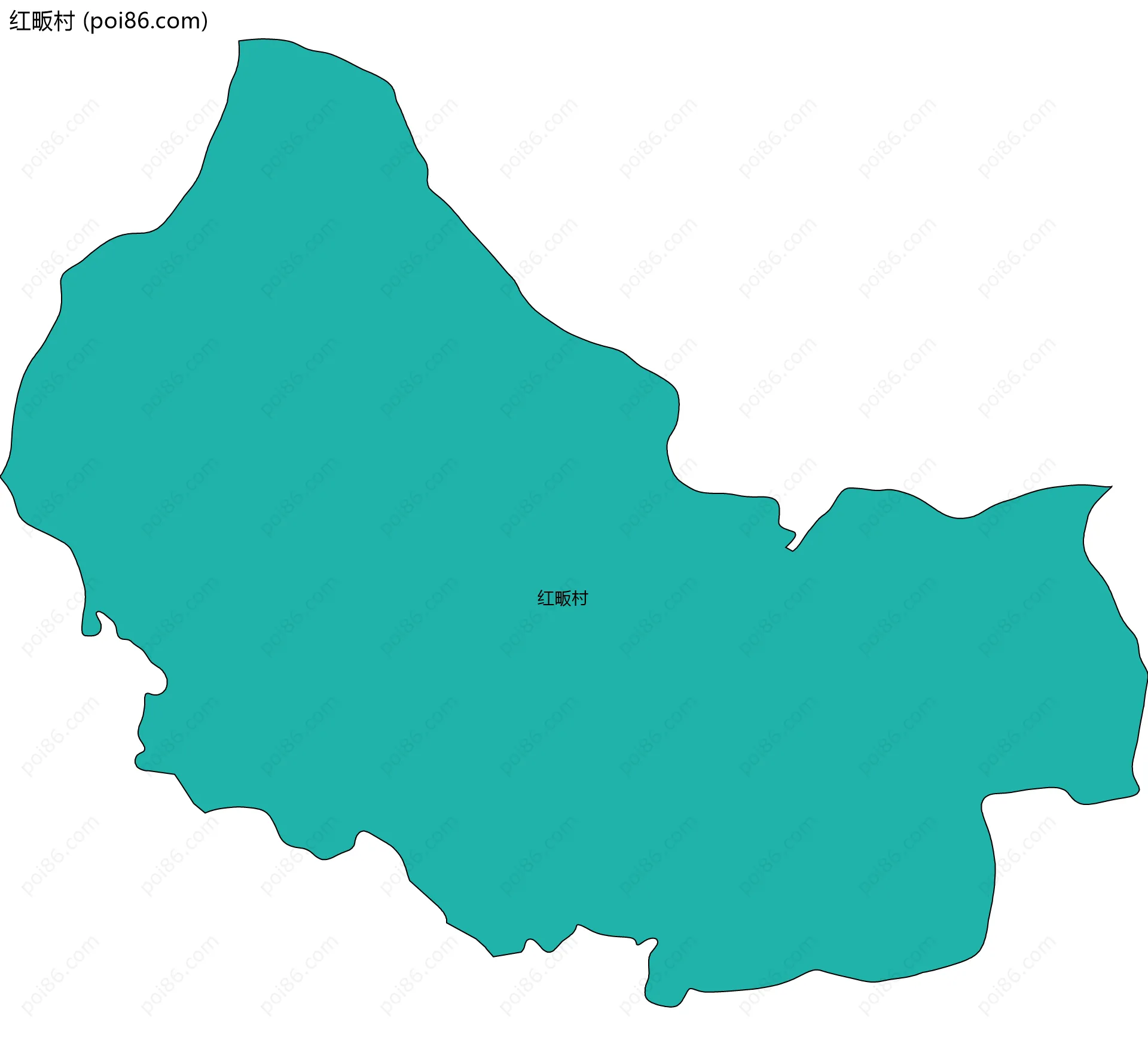 红畈村边界地图