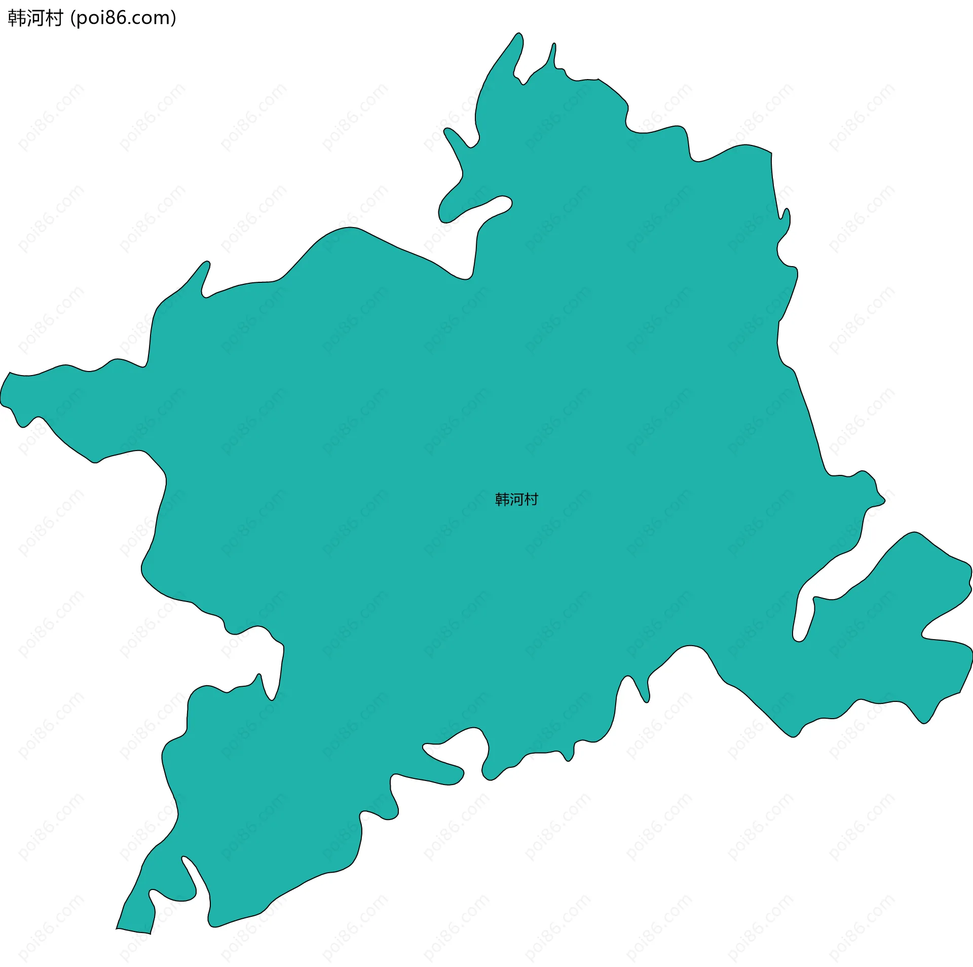 韩河村边界地图