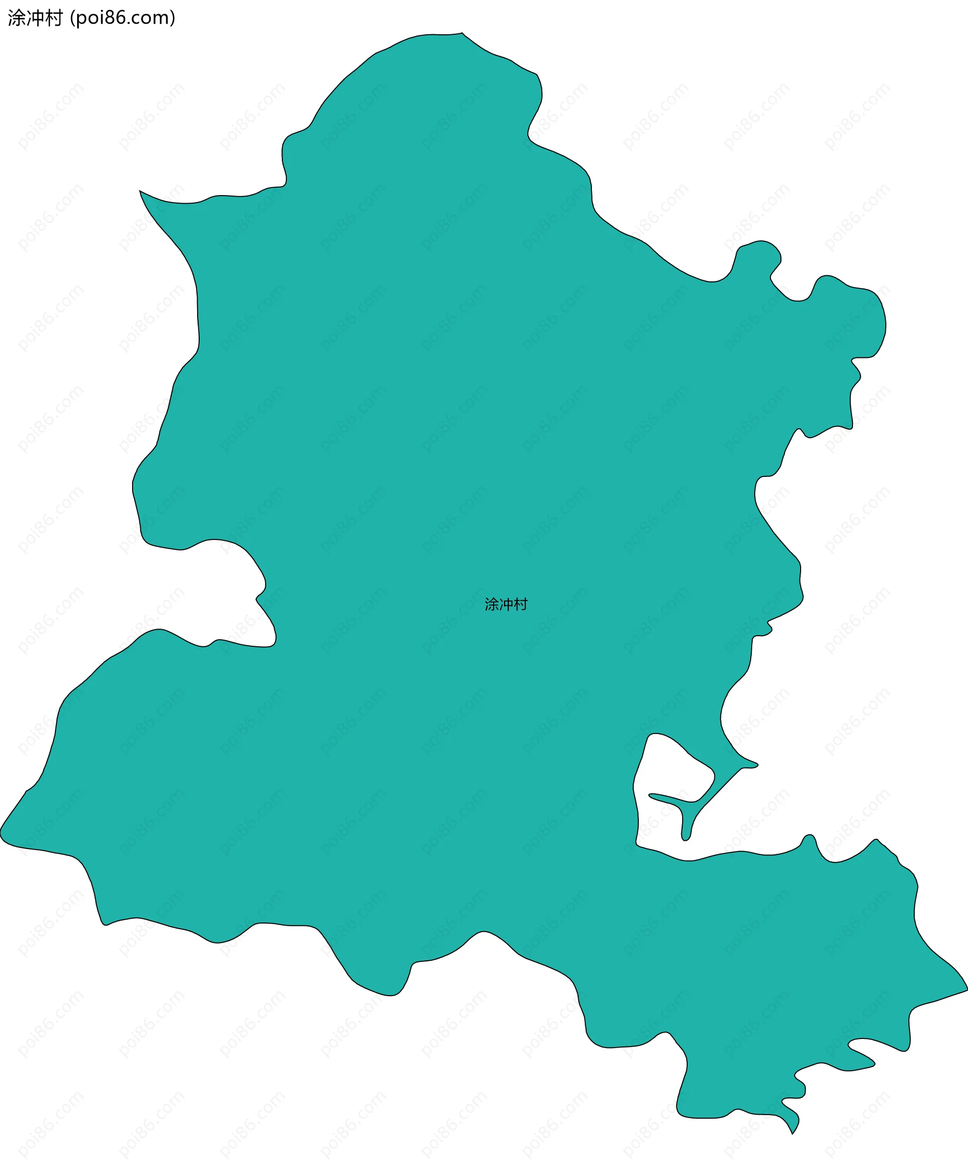 涂冲村边界地图