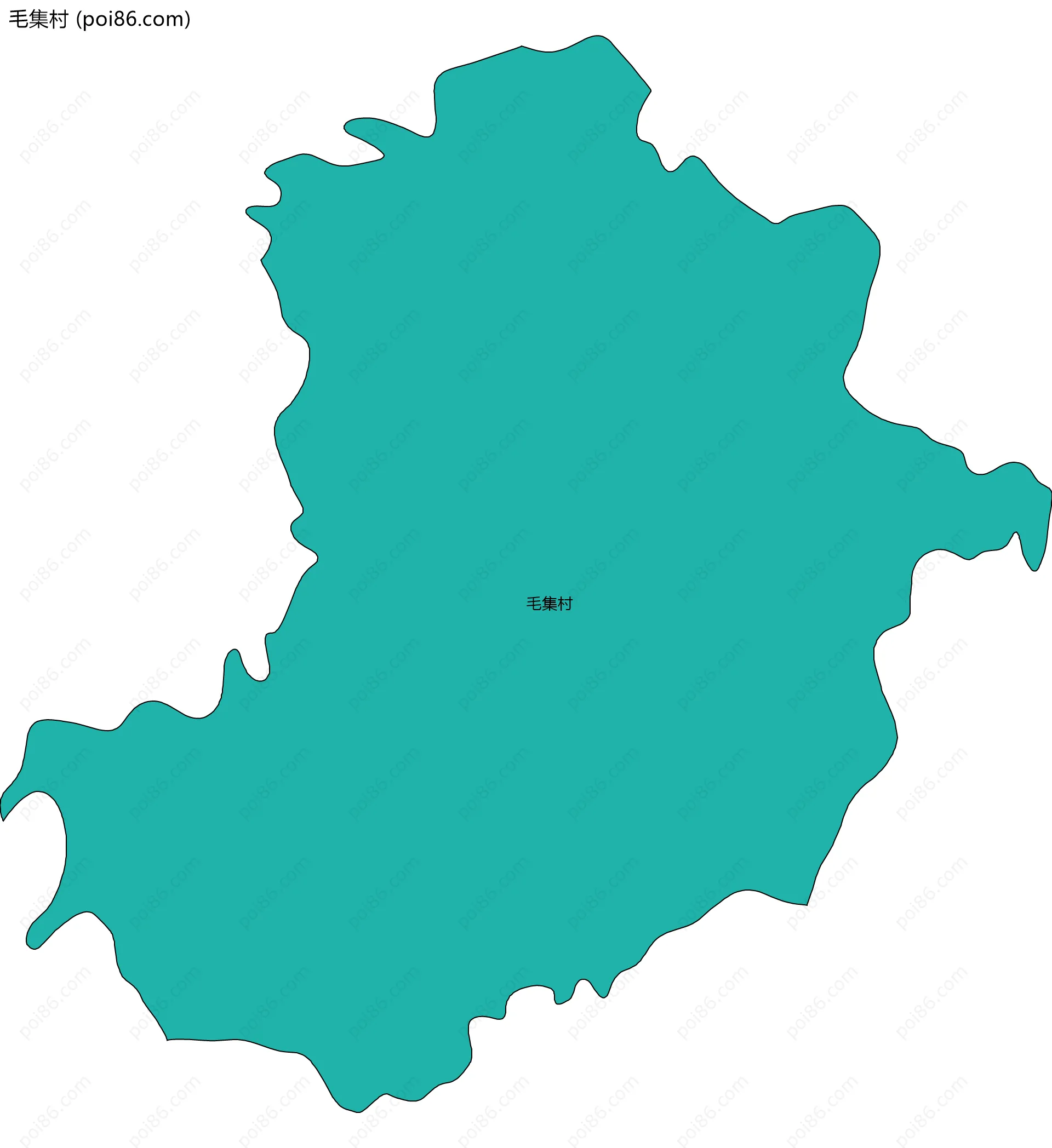 毛集村边界地图