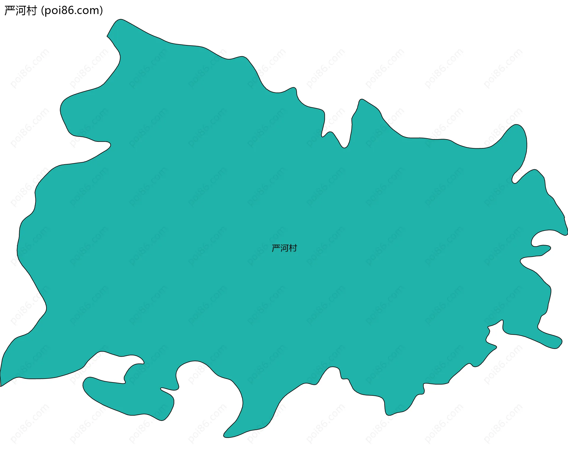 严河村边界地图