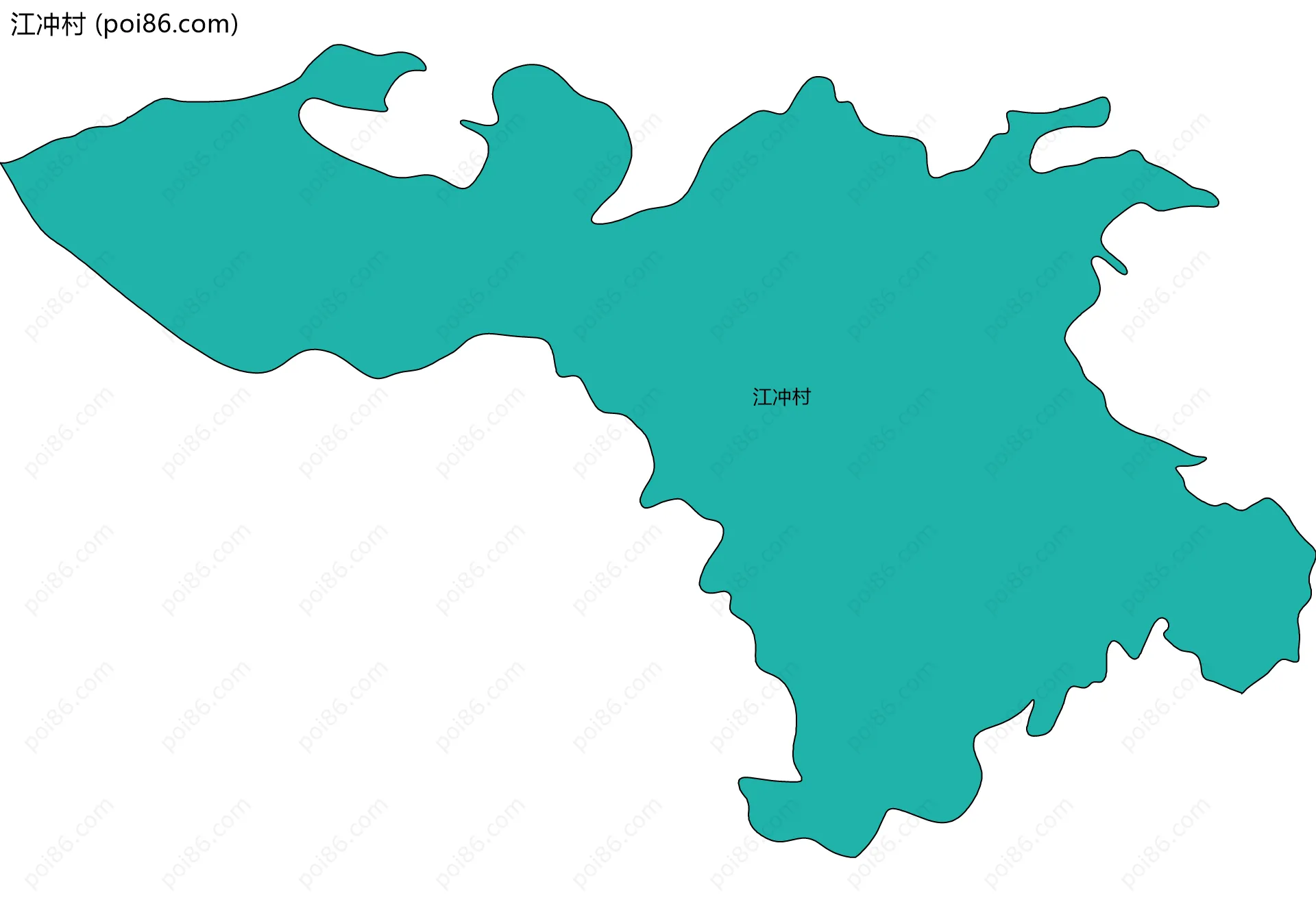 江冲村边界地图