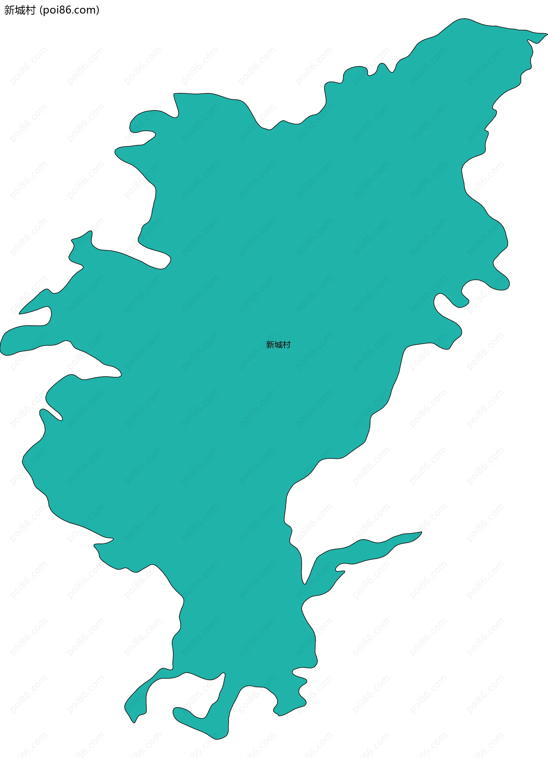 新城村边界地图