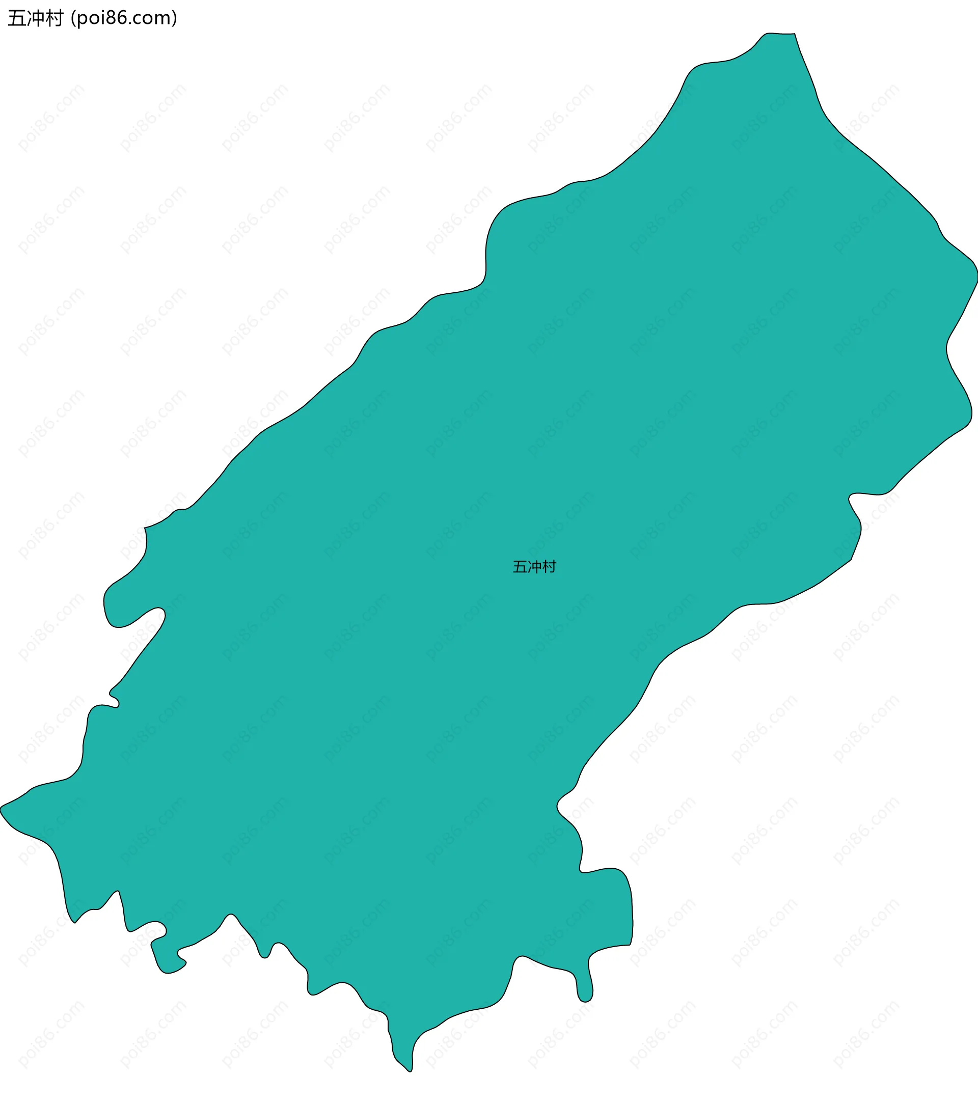 五冲村边界地图