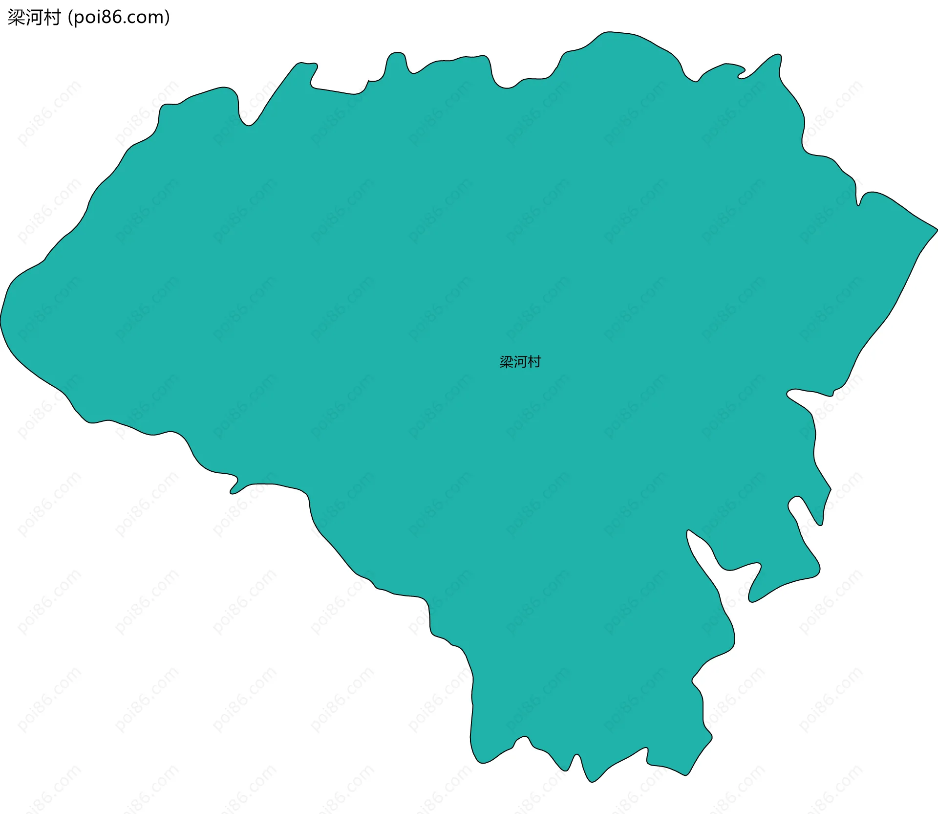 梁河村边界地图