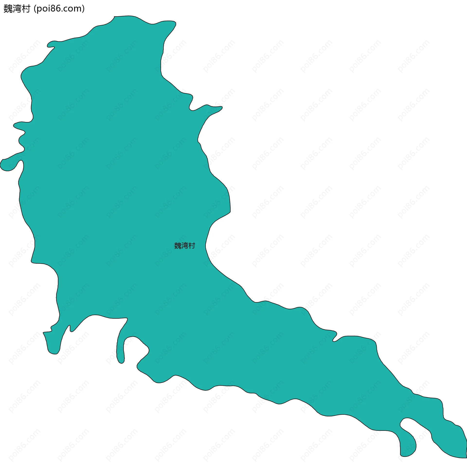 魏湾村边界地图