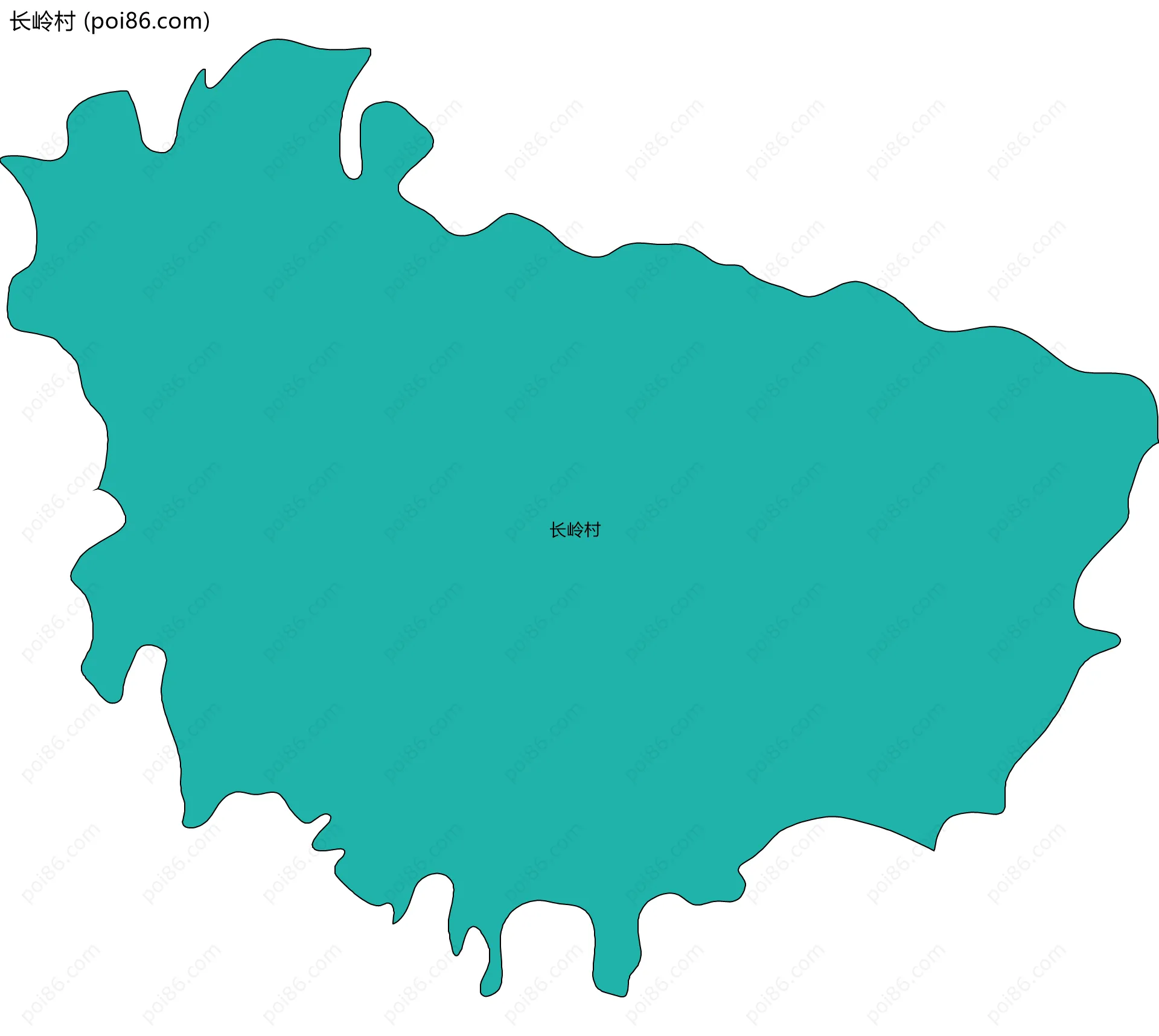 长岭村边界地图