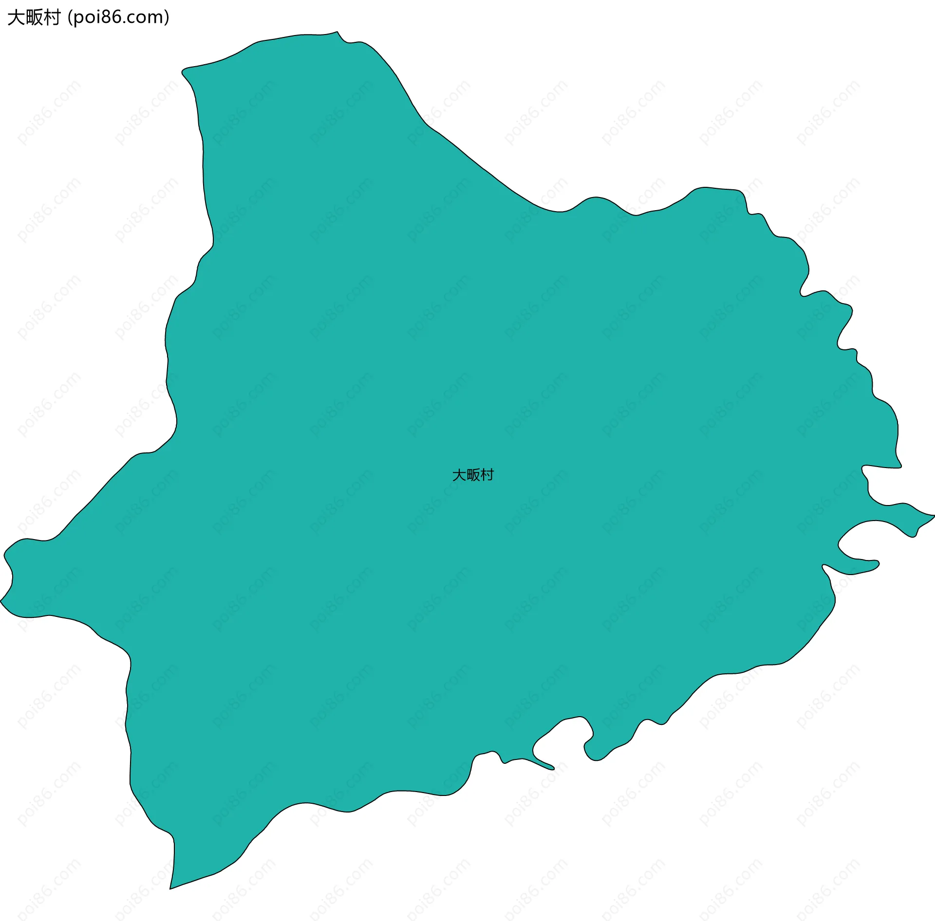 大畈村边界地图