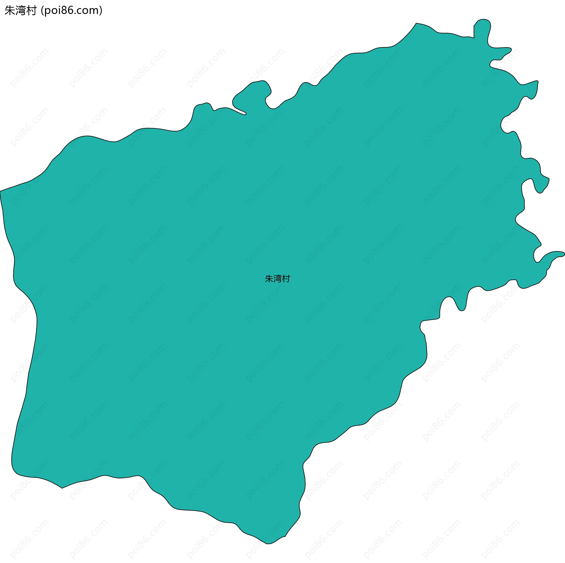 朱湾村边界地图