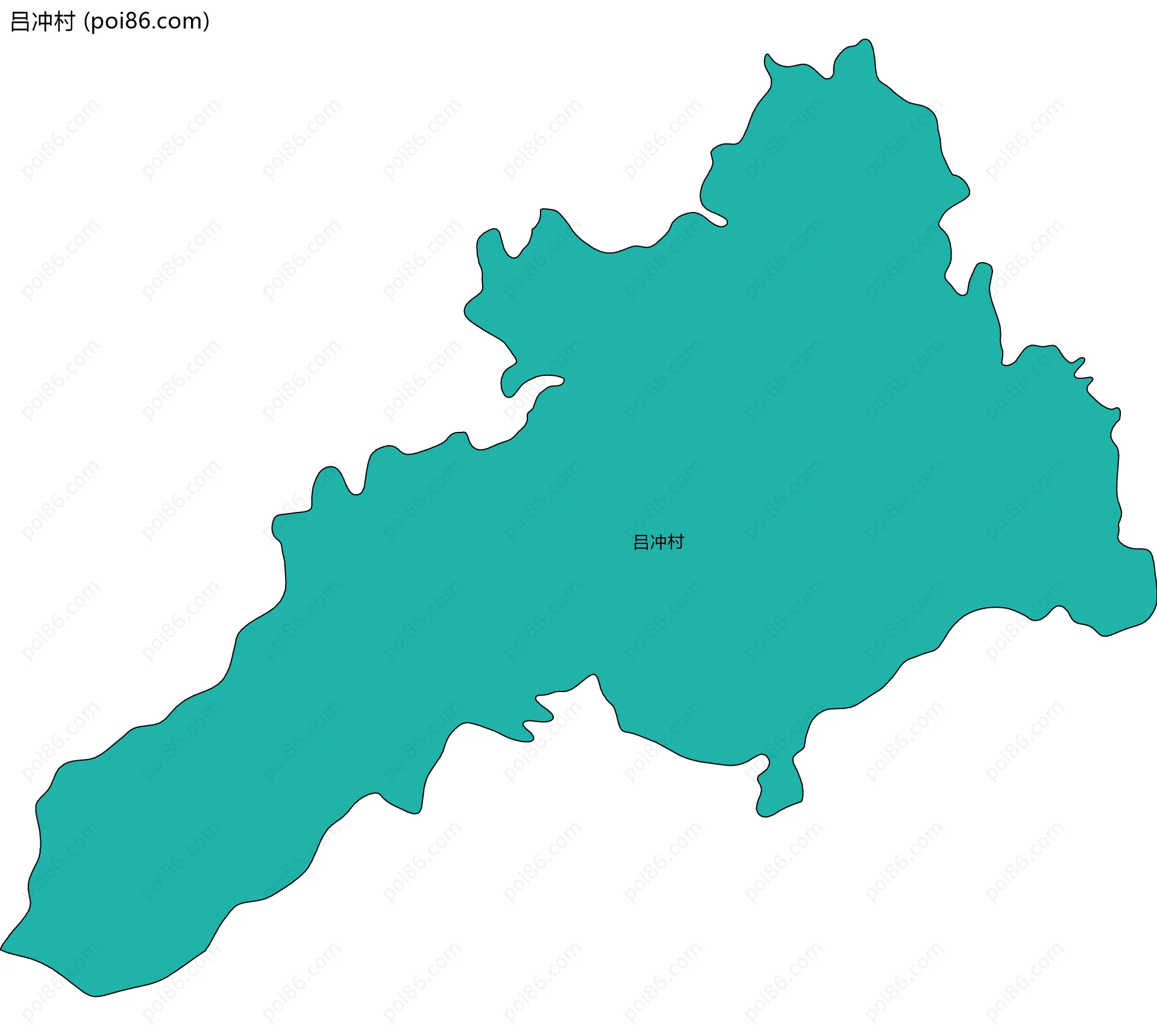 吕冲村边界地图