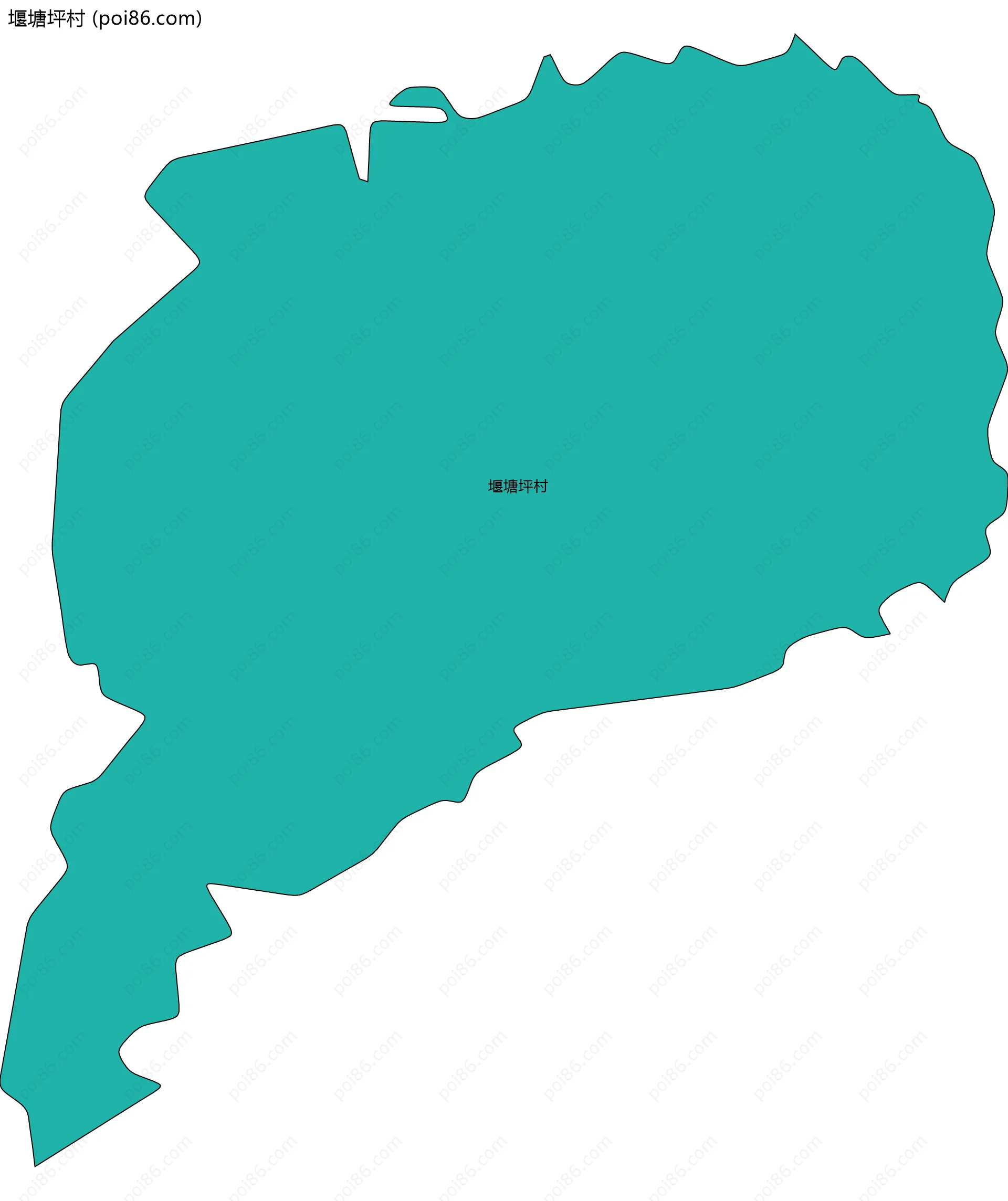 堰塘坪村边界地图