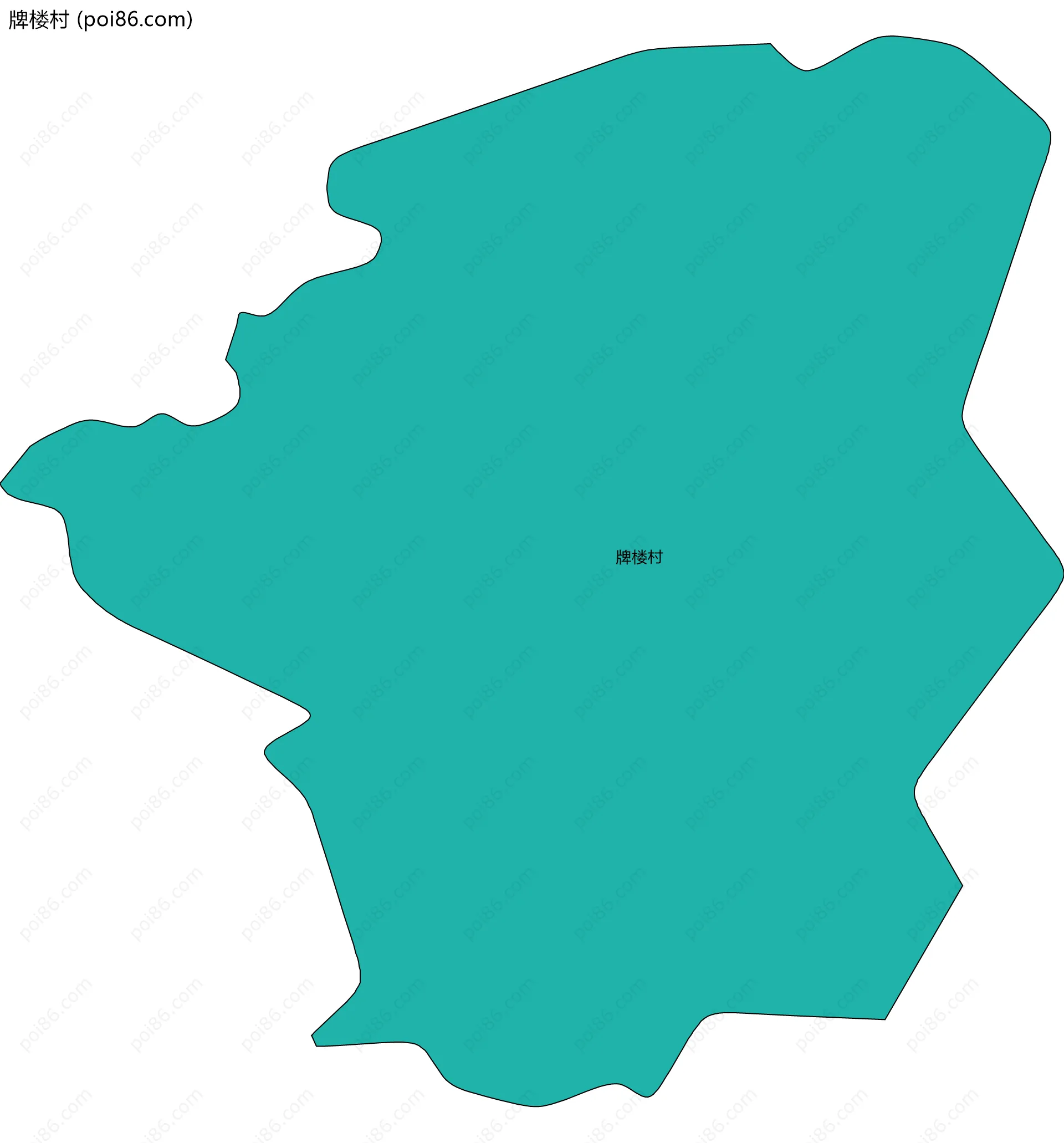 牌楼村边界地图