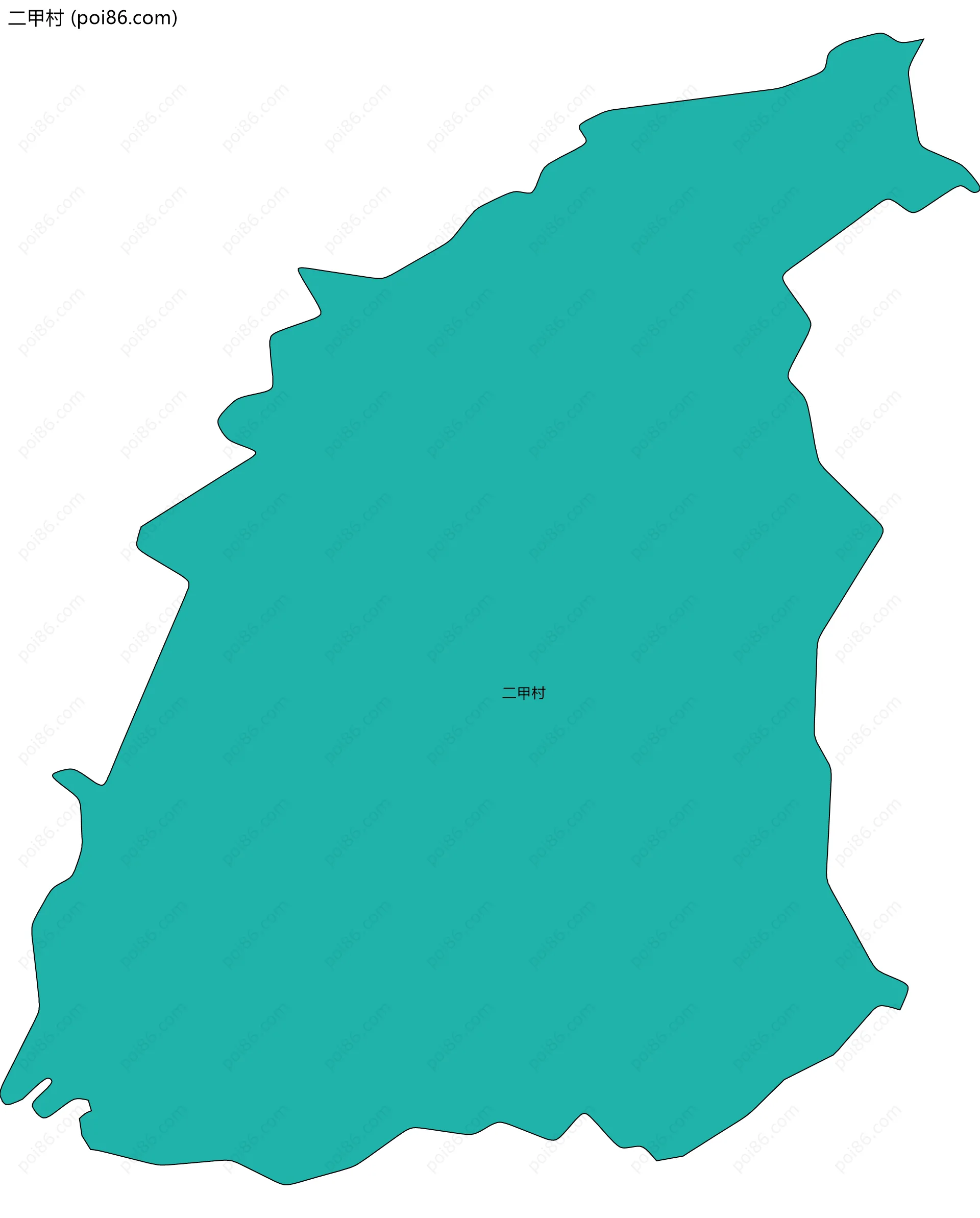 二甲村边界地图