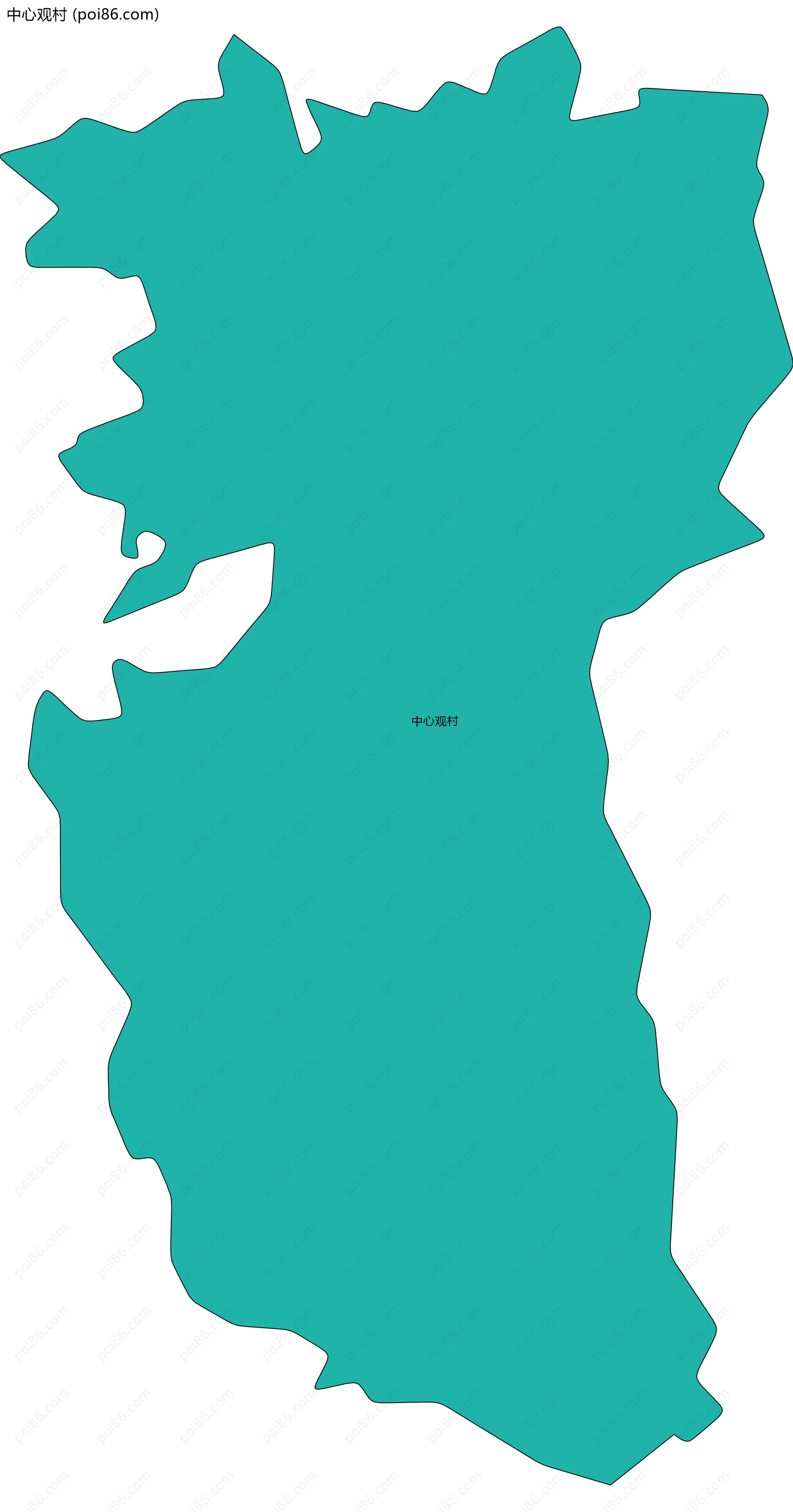 中心观村边界地图