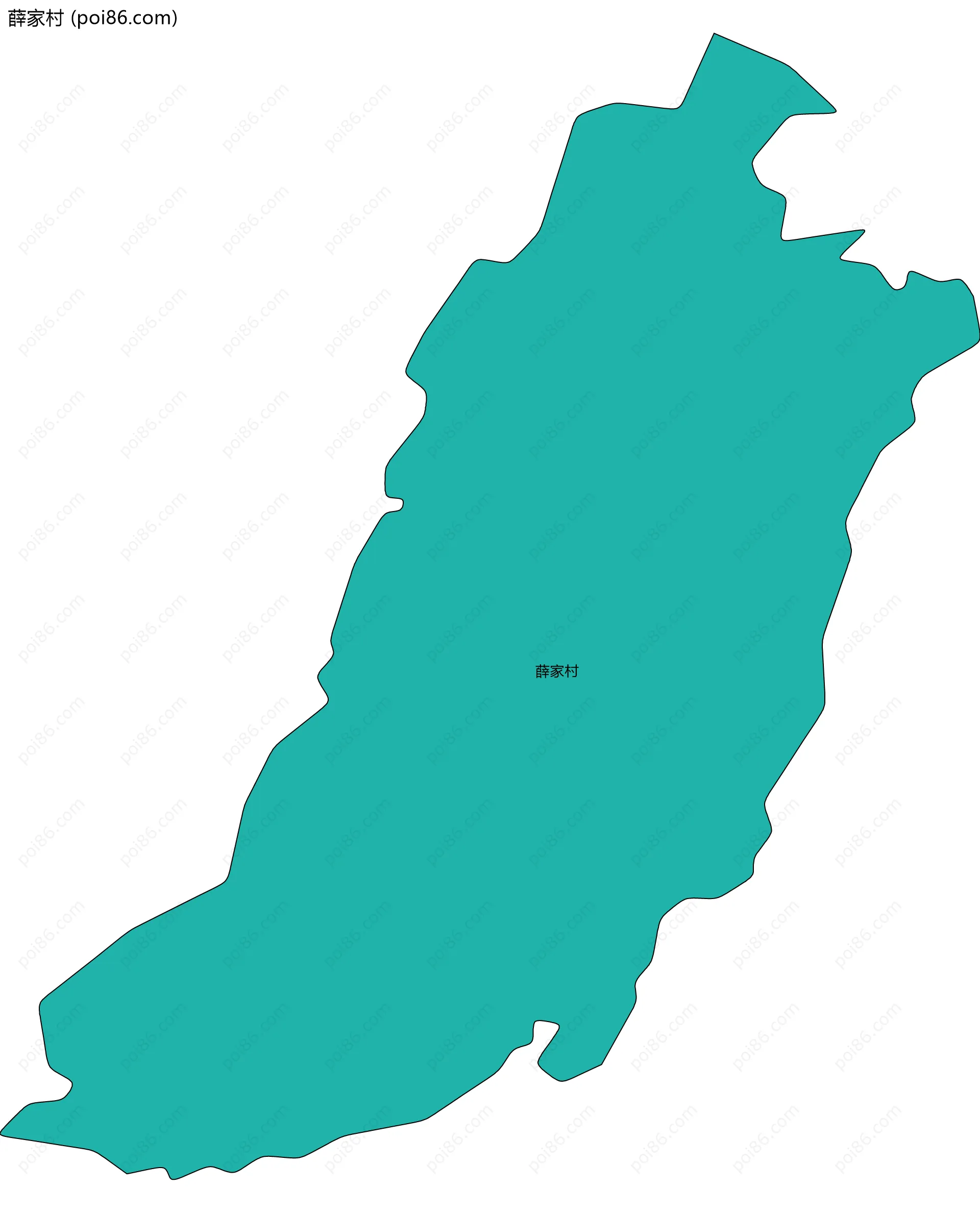 薛家村边界地图