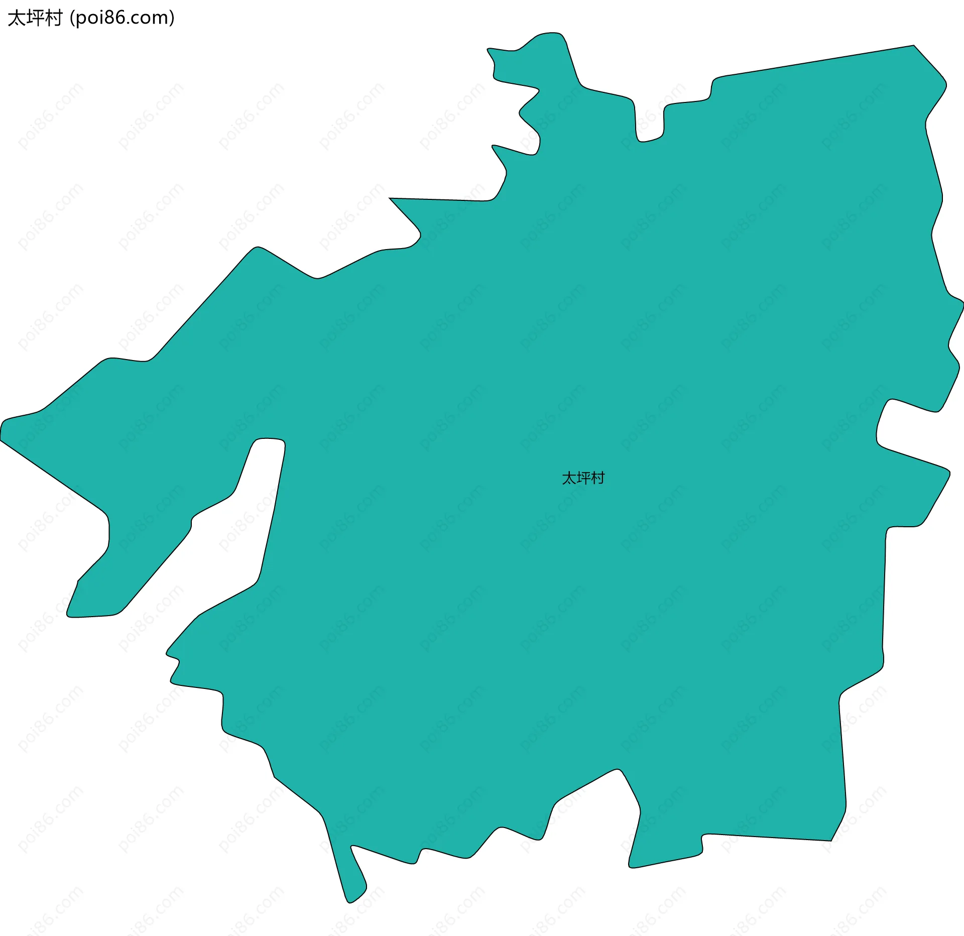 太坪村边界地图