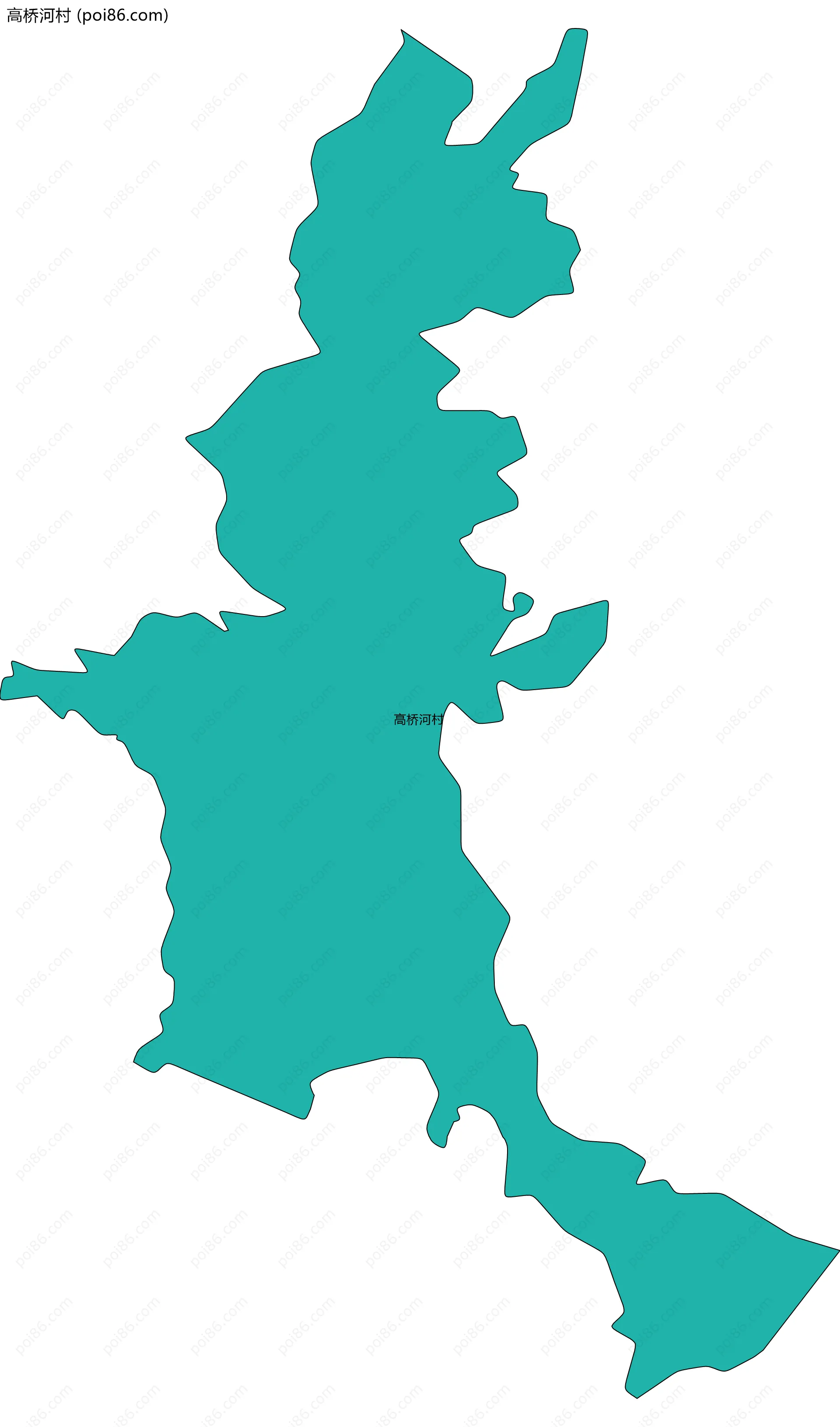 高桥河村边界地图