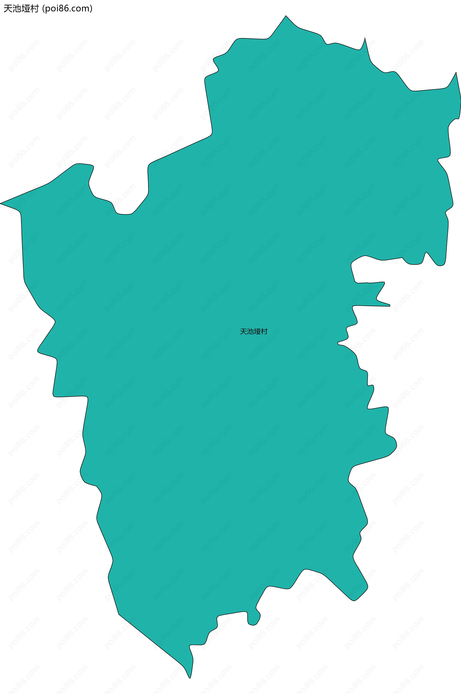 天池垭村边界地图