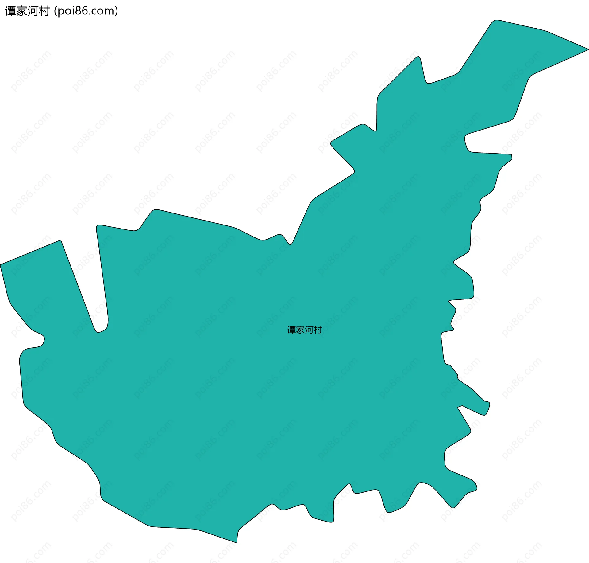 谭家河村边界地图