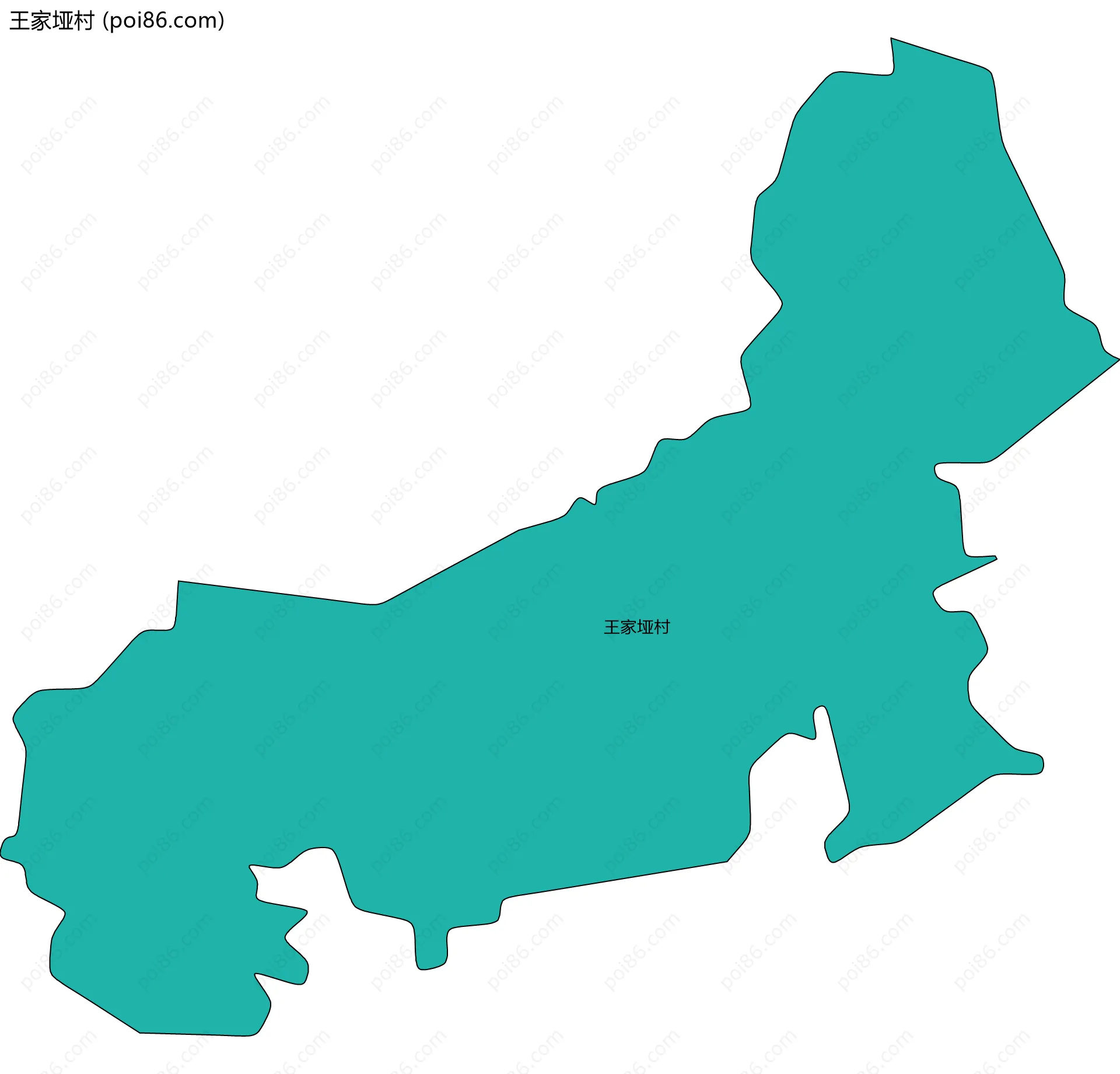 王家垭村边界地图