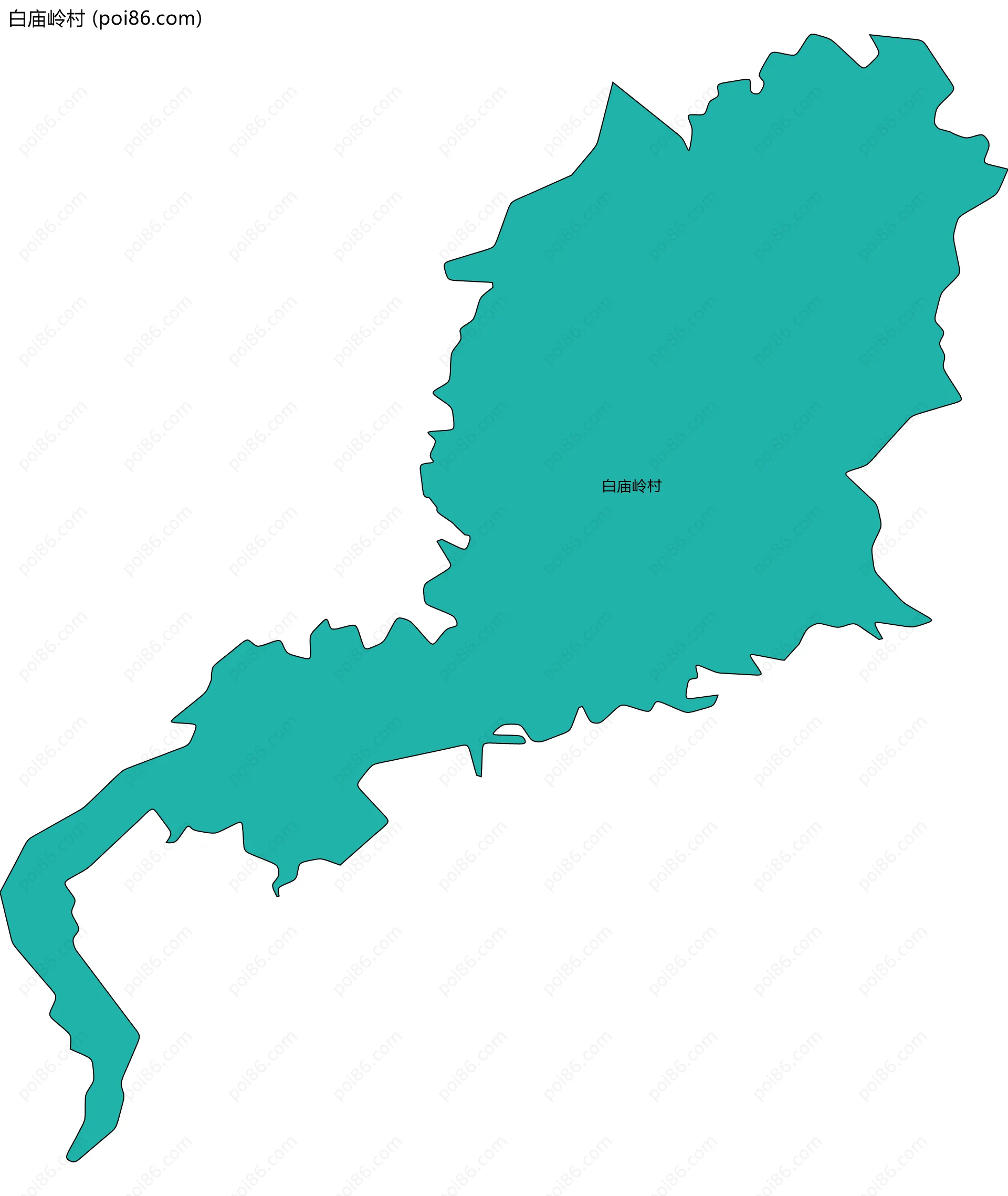 白庙岭村边界地图