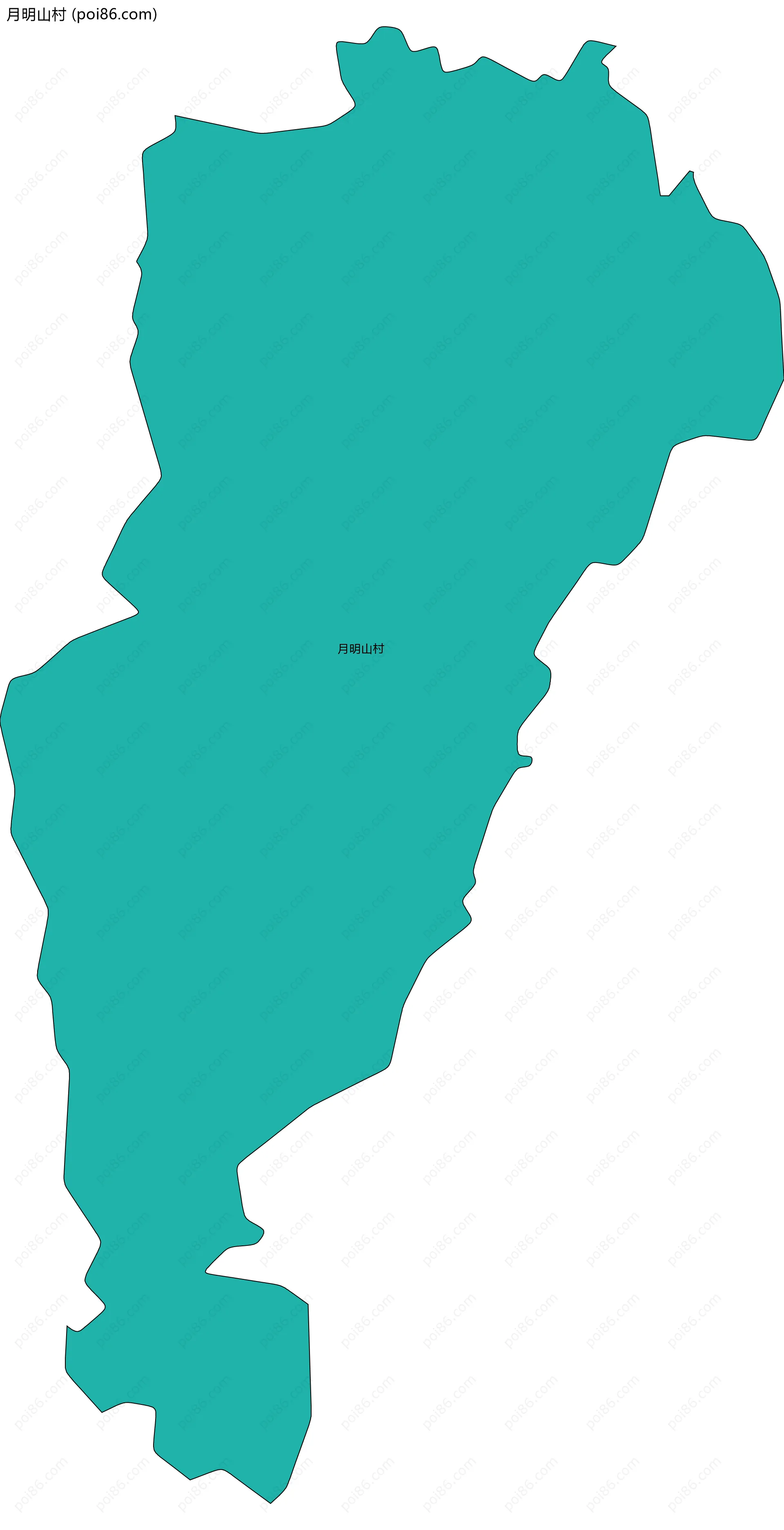 月明山村边界地图