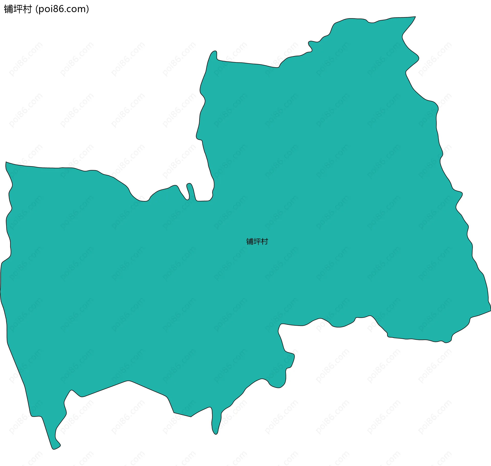 铺坪村边界地图