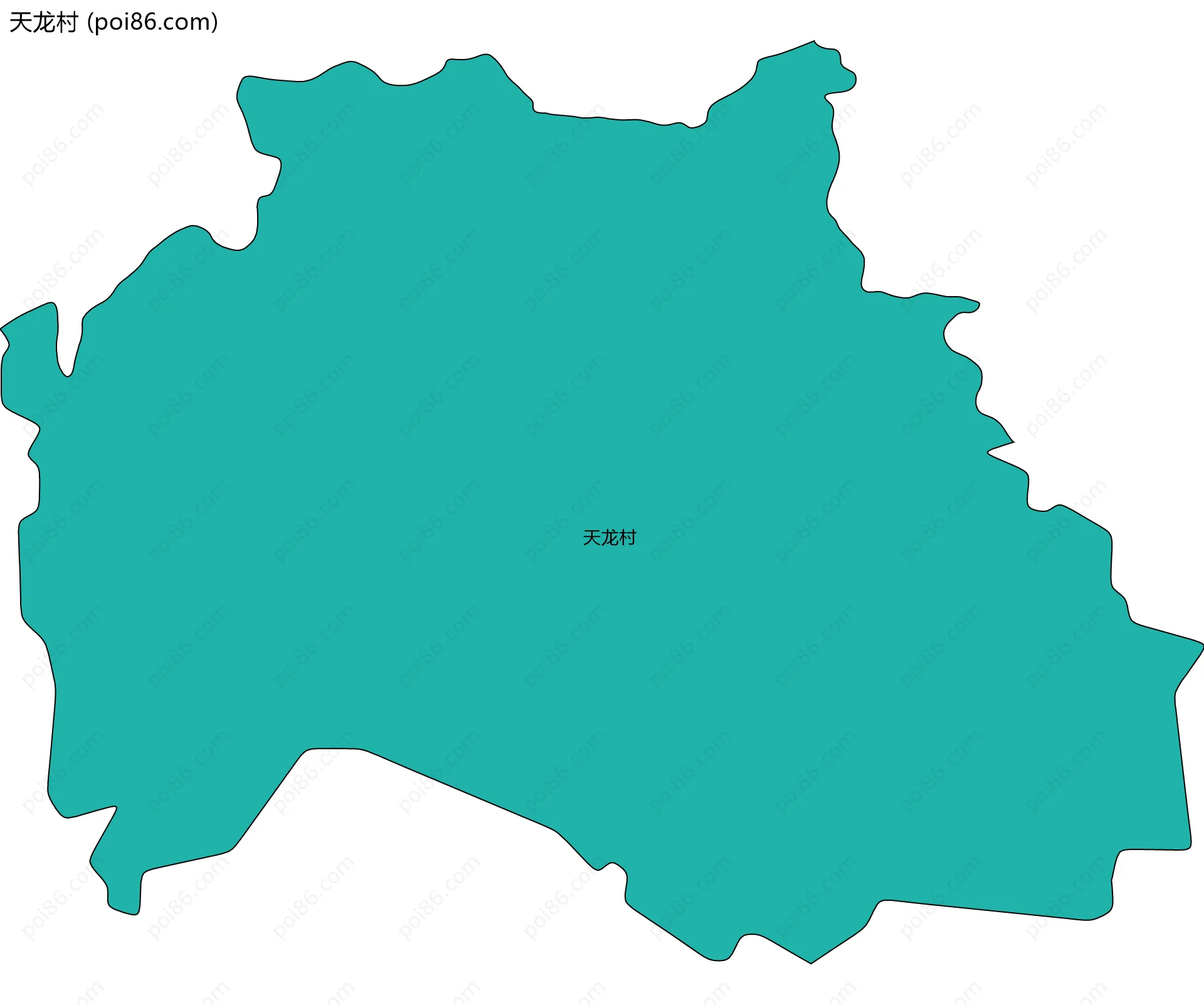 天龙村边界地图