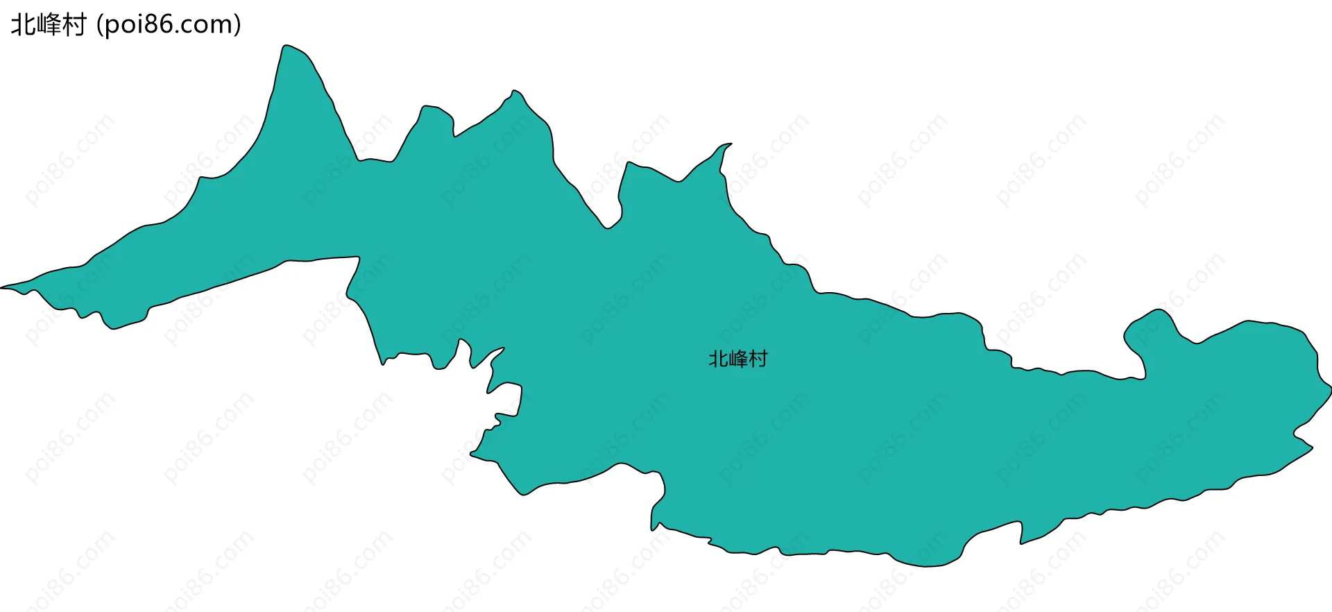 北峰村边界地图