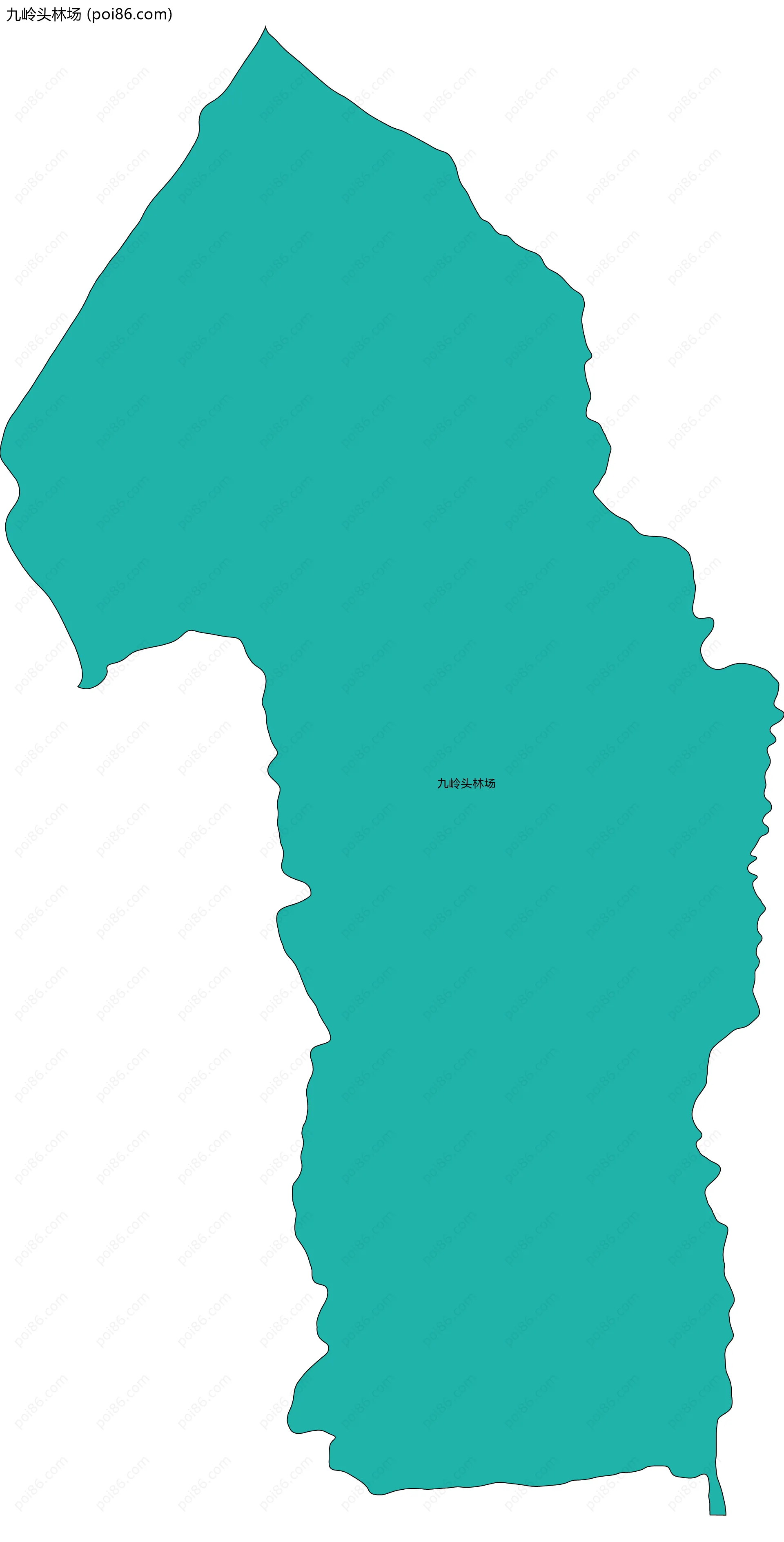 九岭头林场边界地图