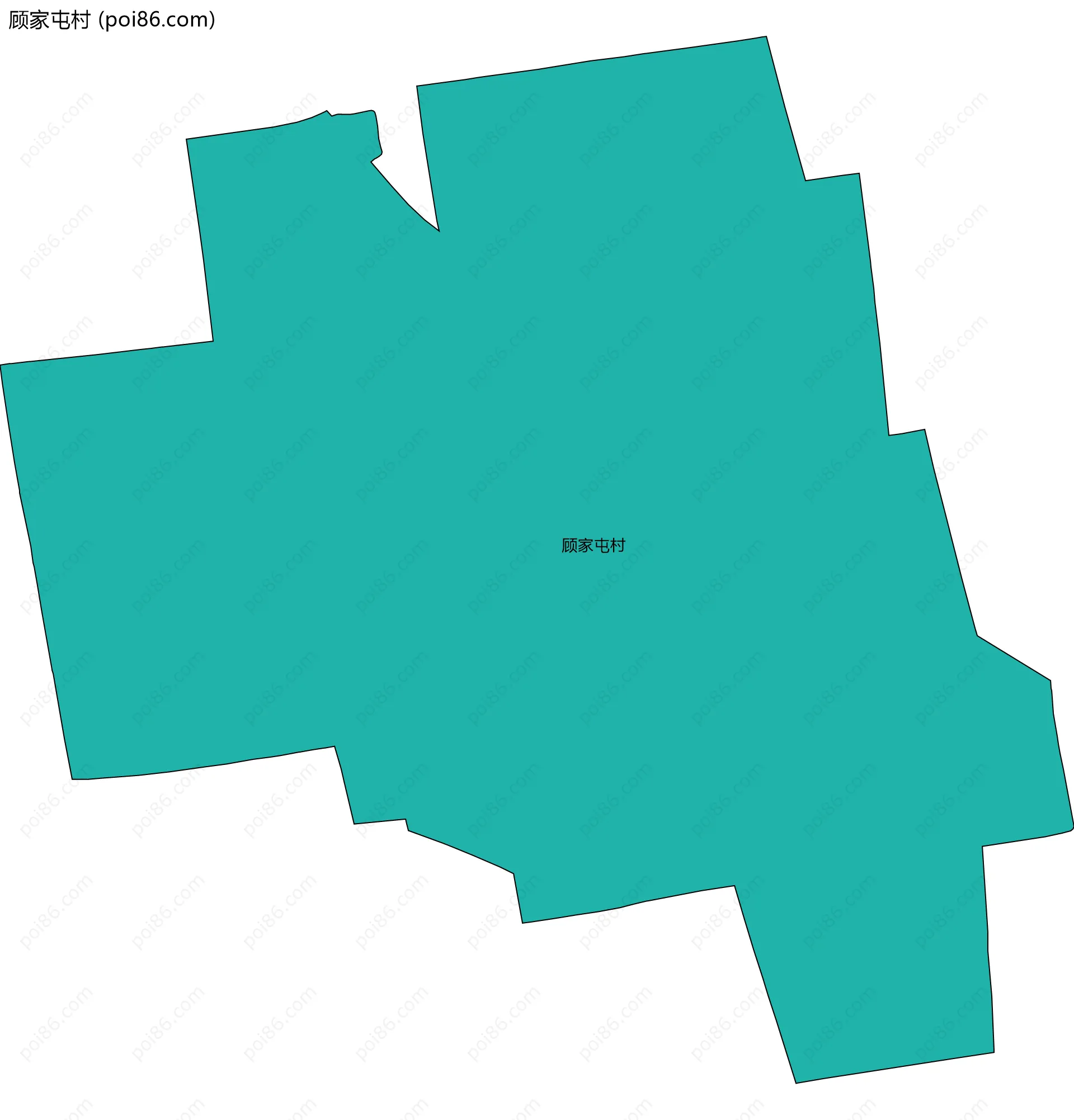 顾家屯村边界地图