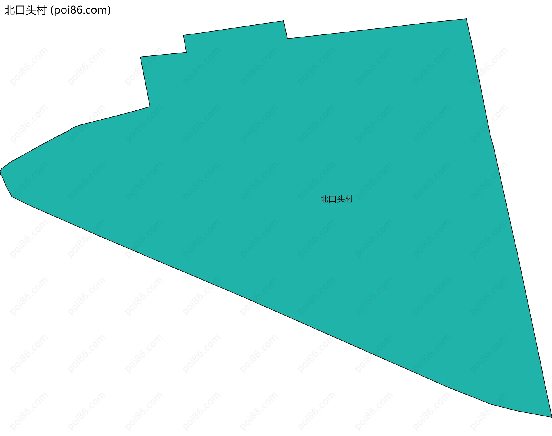 北口头村边界地图