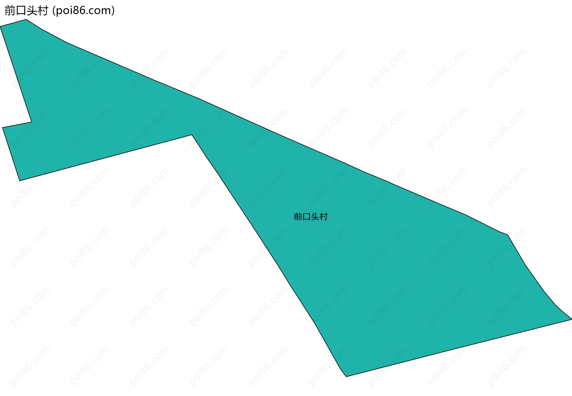 前口头村边界地图