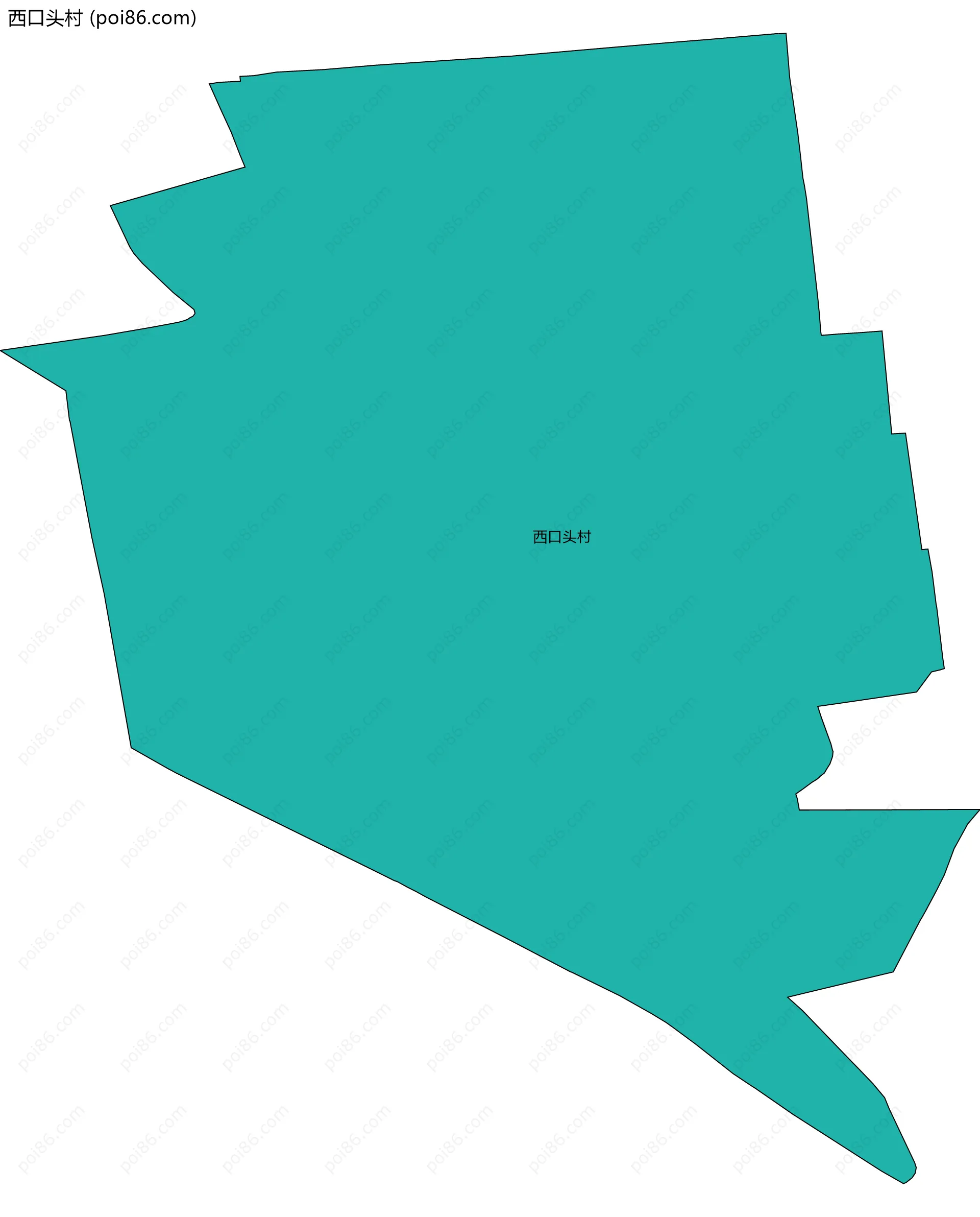 西口头村边界地图