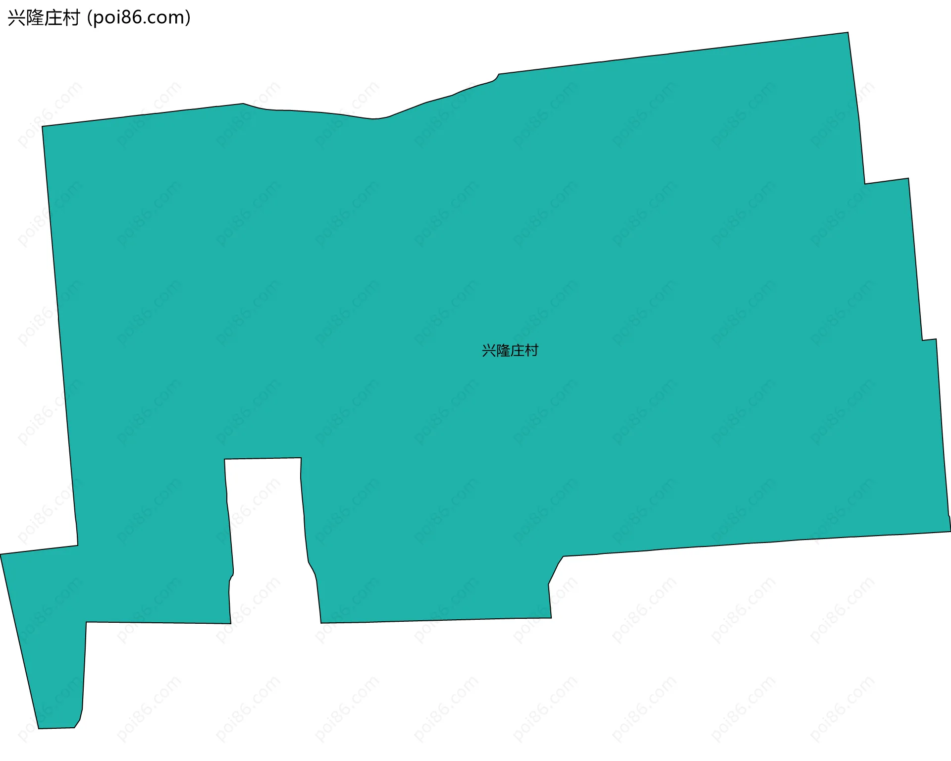 兴隆庄村边界地图