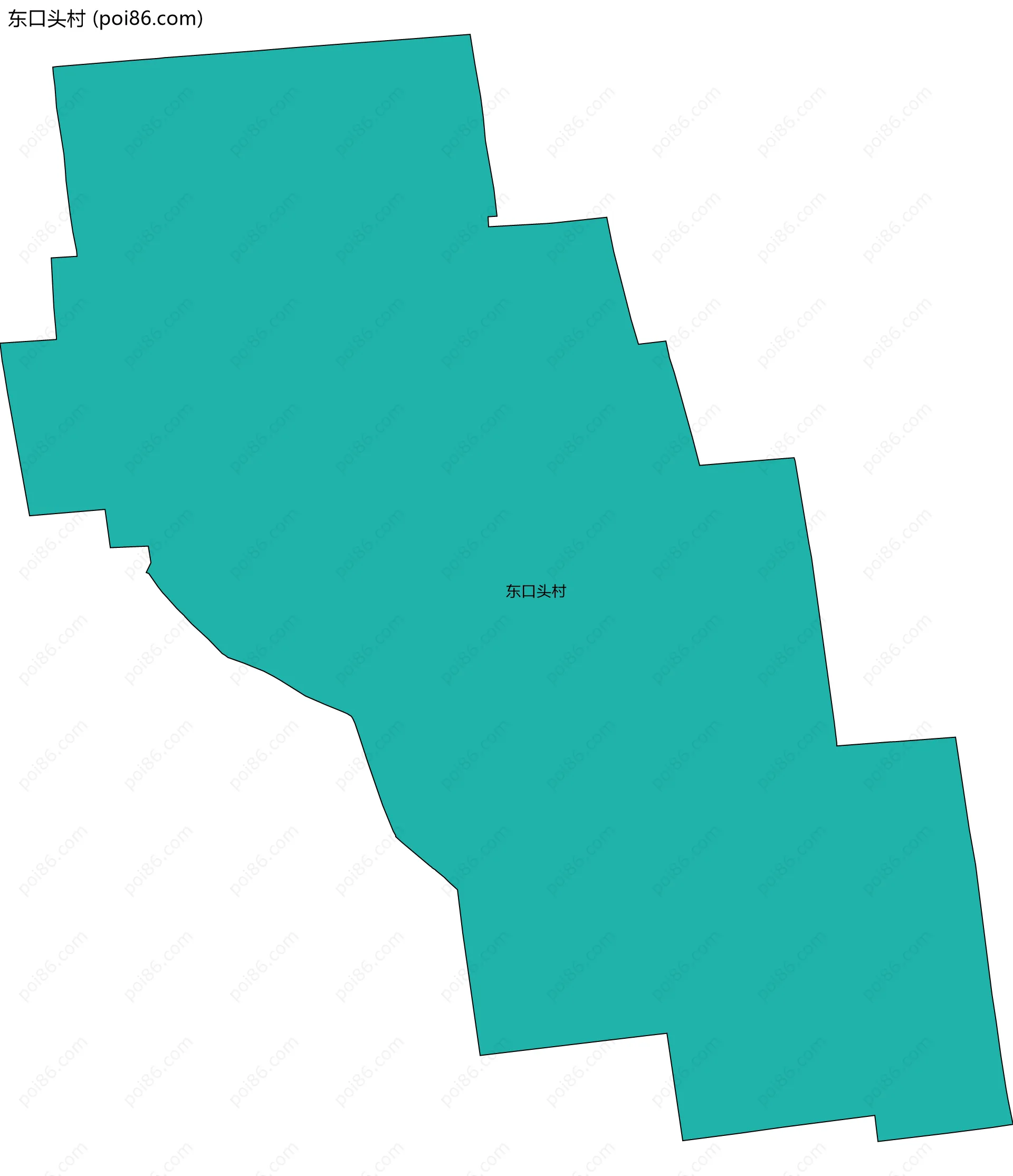 东口头村边界地图