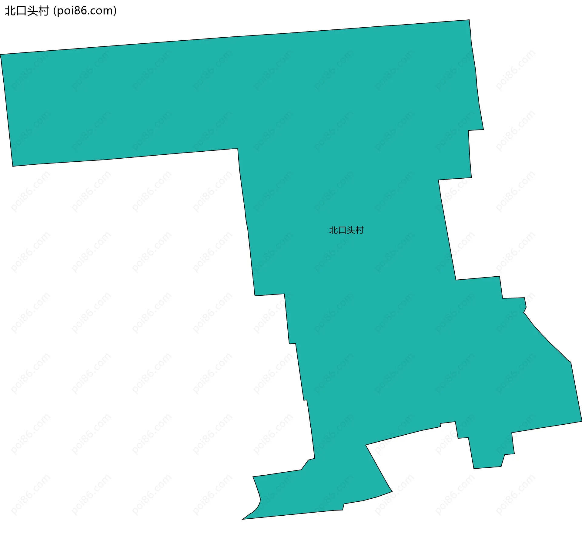 北口头村边界地图