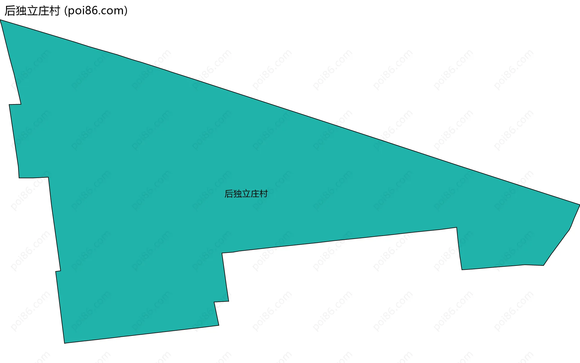 后独立庄村边界地图