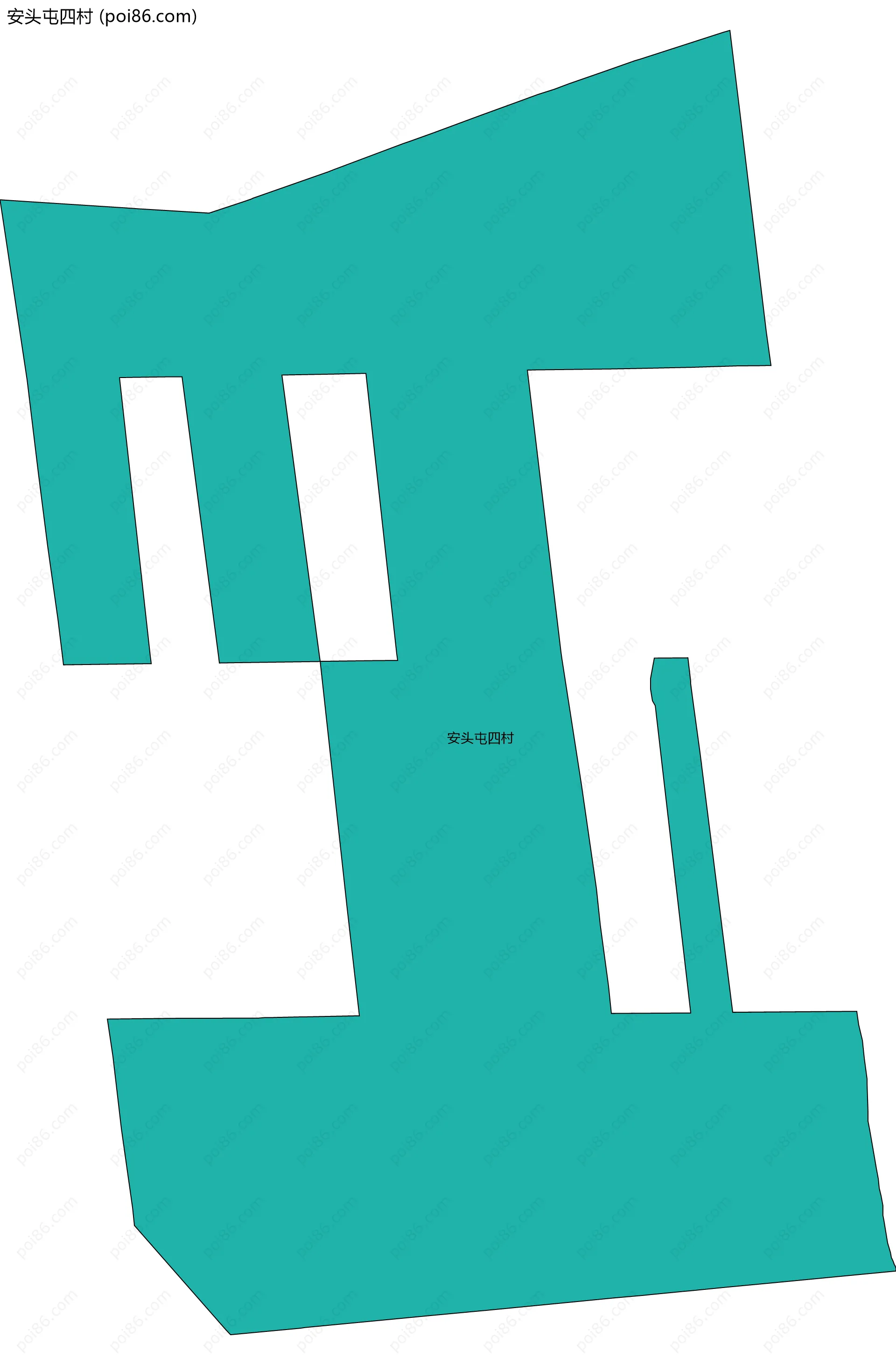 安头屯四村边界地图