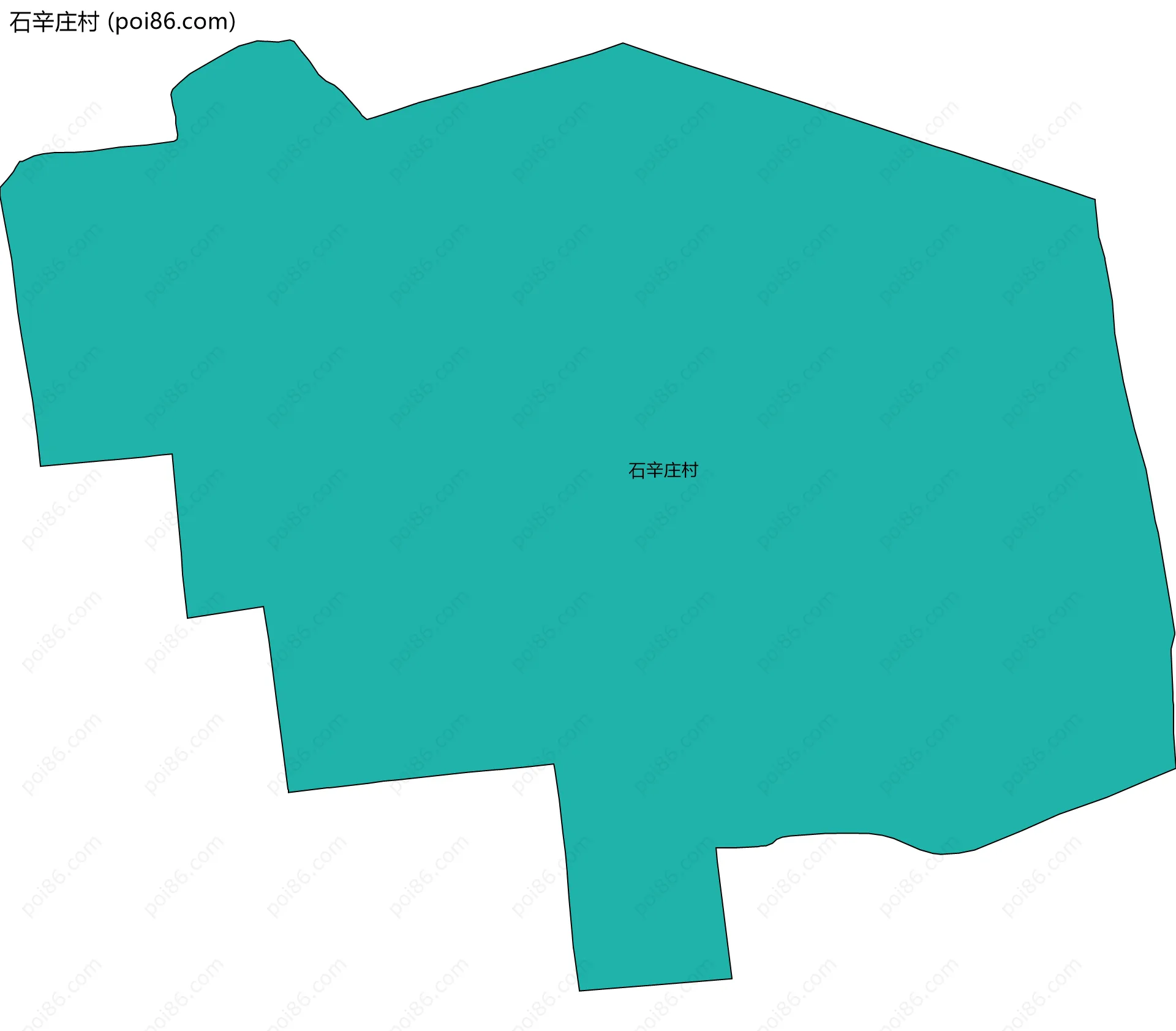 石辛庄村边界地图